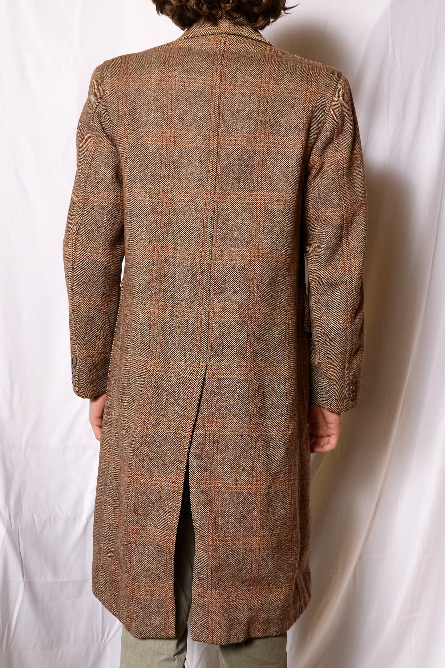 CC41 1940s Windowpane Single Breasted Overcoat