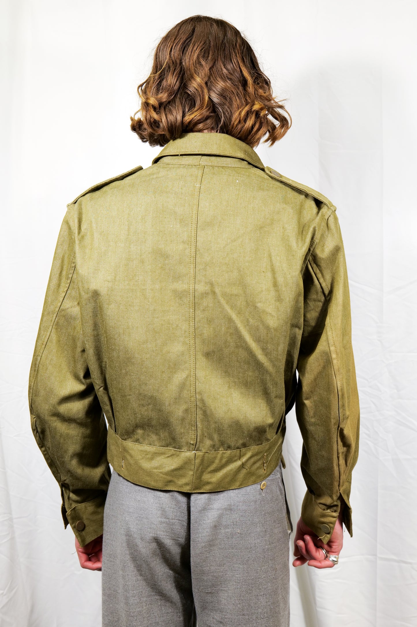 NOS Post WW2 Dated 1952 British Army Overalls Denim Blouse Jacket