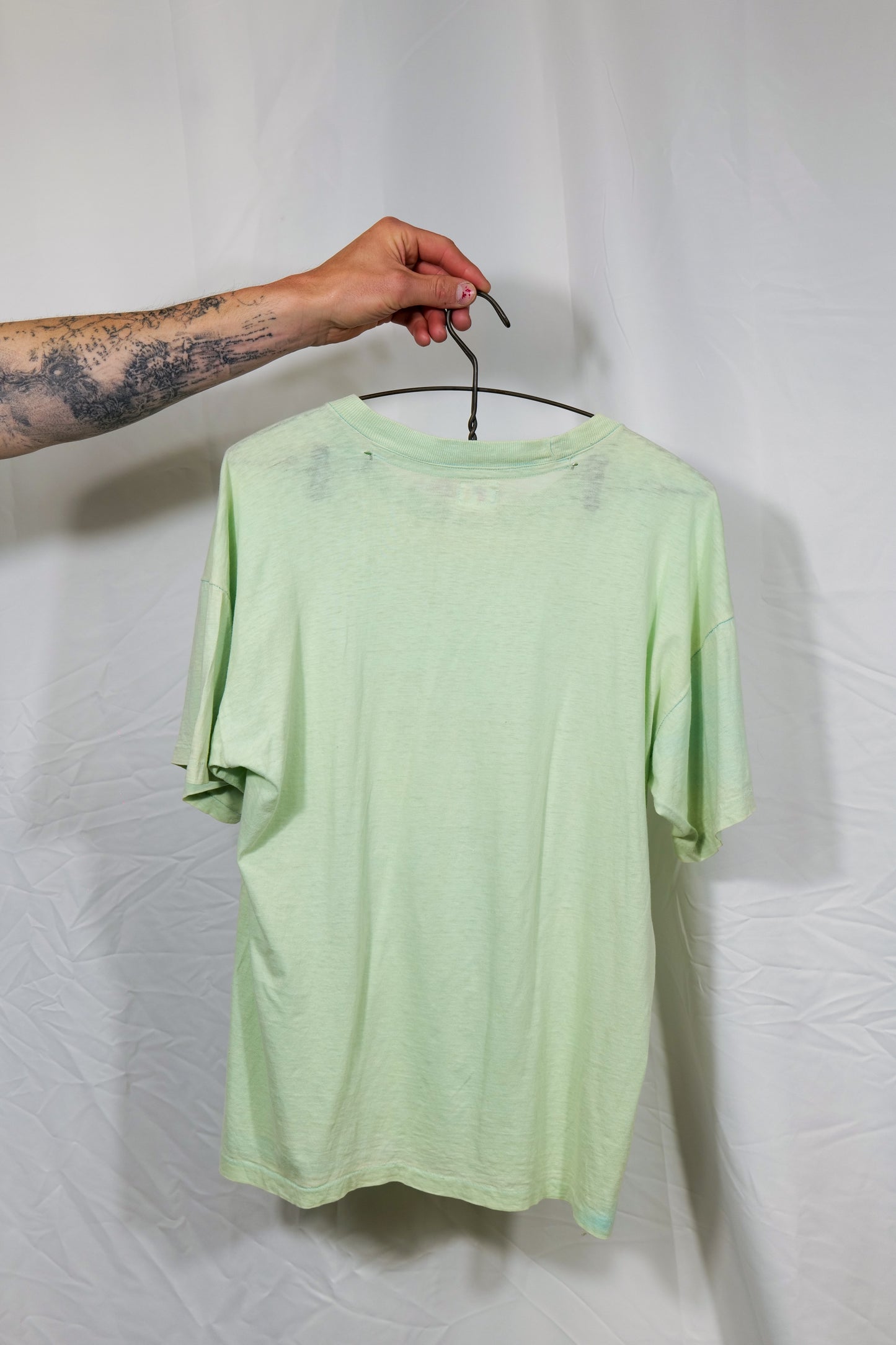 1960s Pastel Green/Lime Single Stitch Blank T Shirt