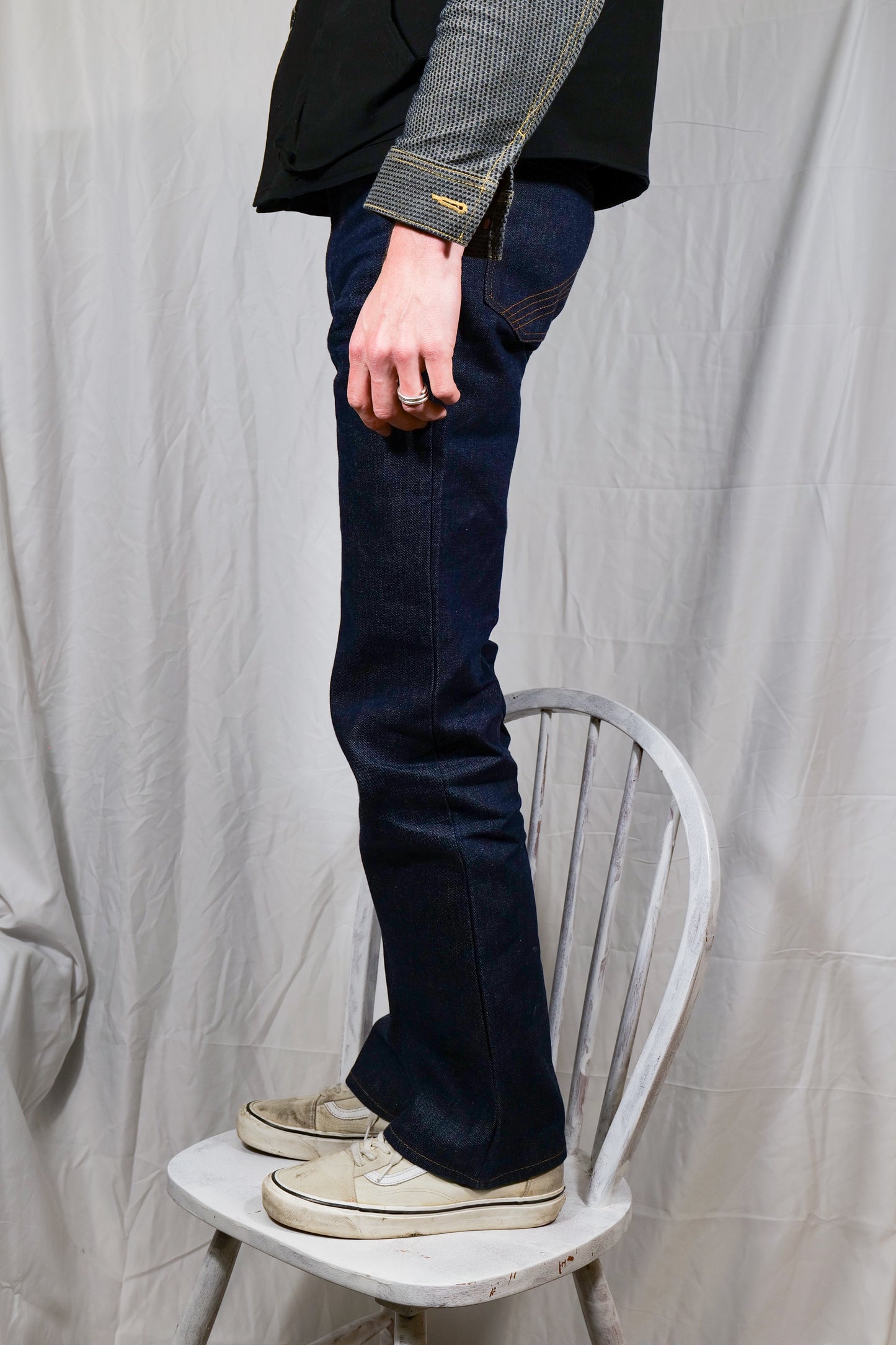 NOS British 1970s Workwear Indigo Denim Jeans With Talon Zipper