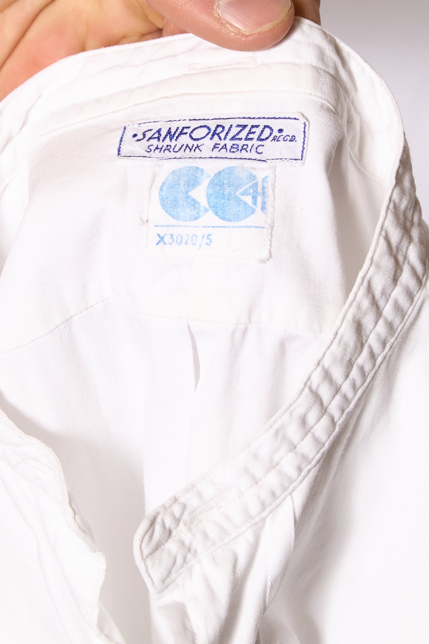 CC41 1940s British Box Placket Collarless Shirt “Sanforized” Cotton