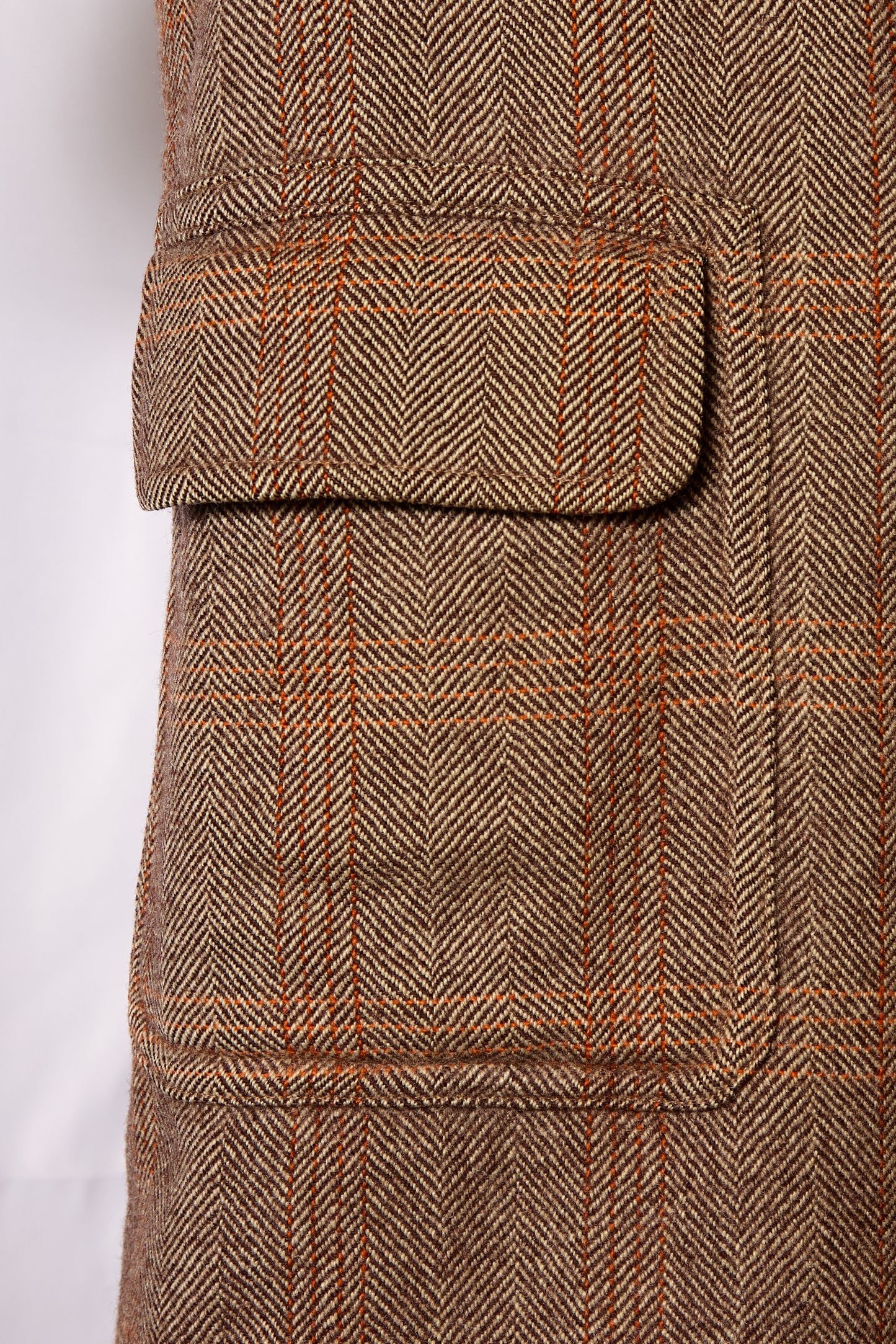 CC41 1940s Windowpane Single Breasted Overcoat