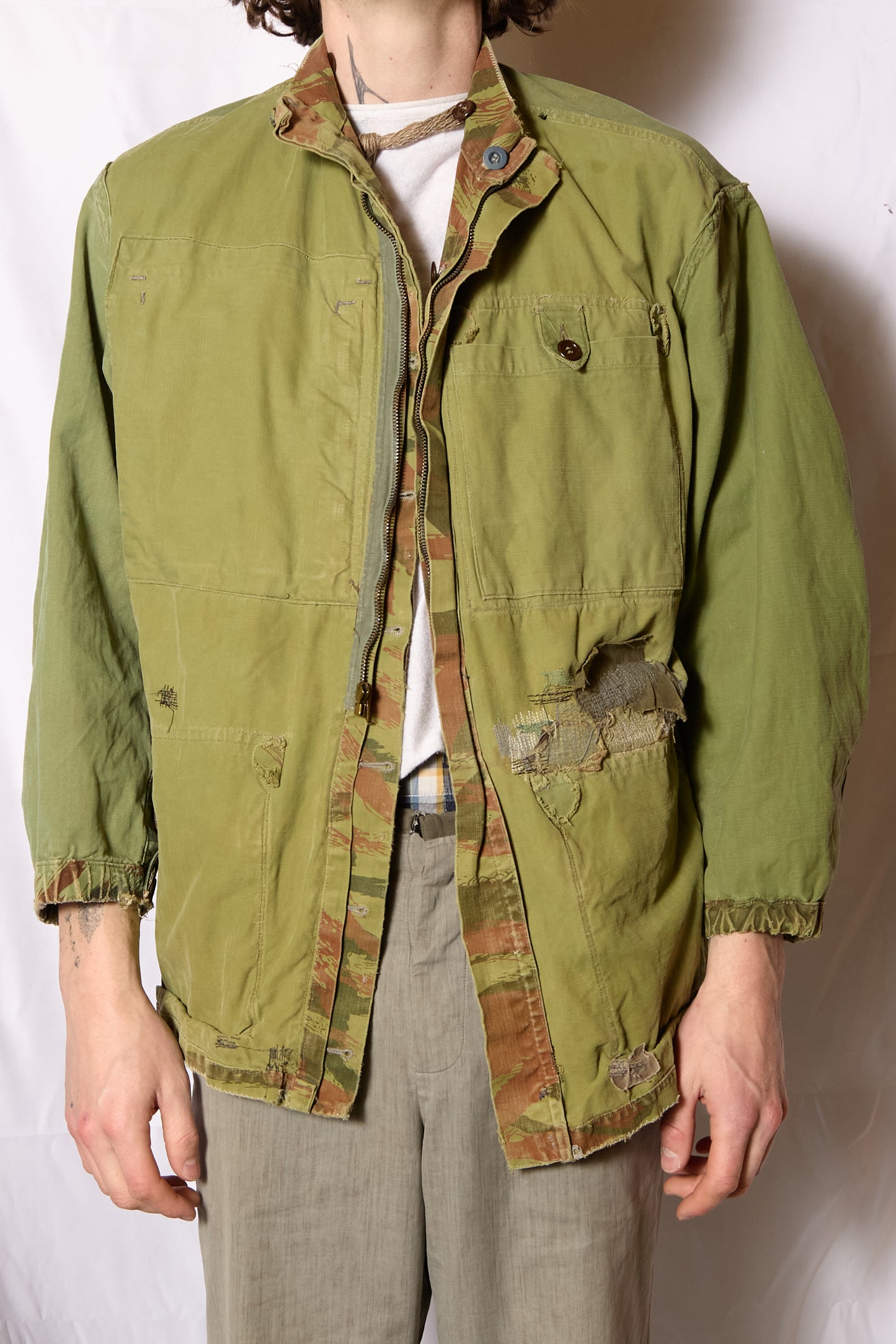 French TAP 47/56 Paratrooper Smock With Scab Darning