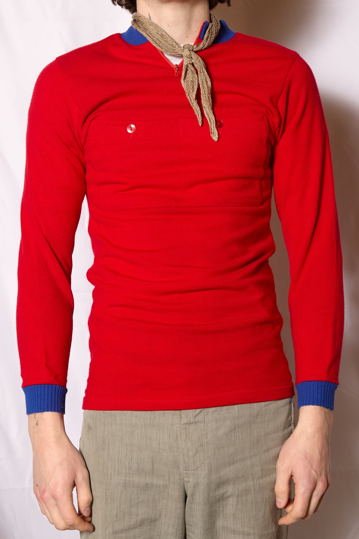 French 1970s Trio Pocket Cyclist Jersey