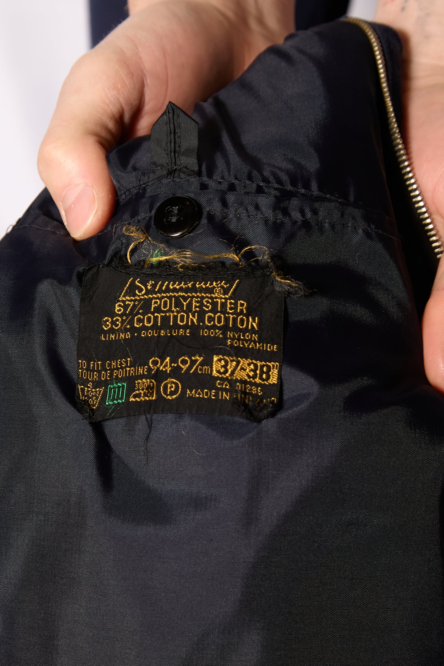 British 1970s Flared Blouson Jacket Suit By "St Michael"