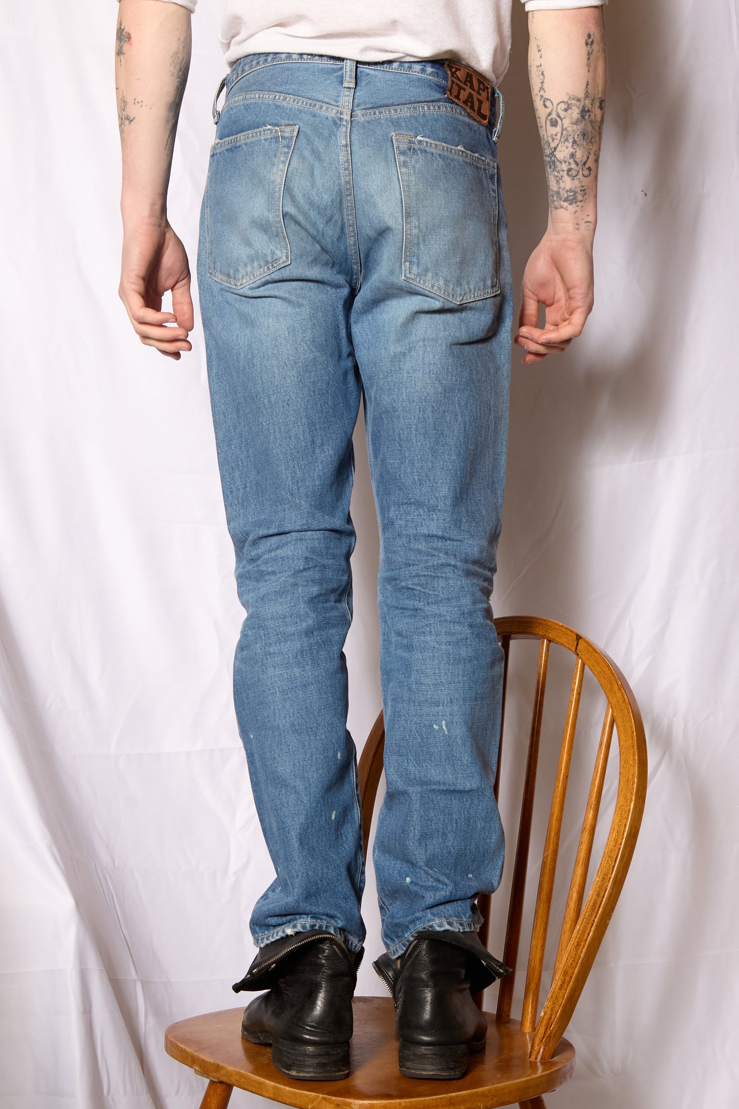 Kapital Cisco Scab Repair Stonewash Denim
