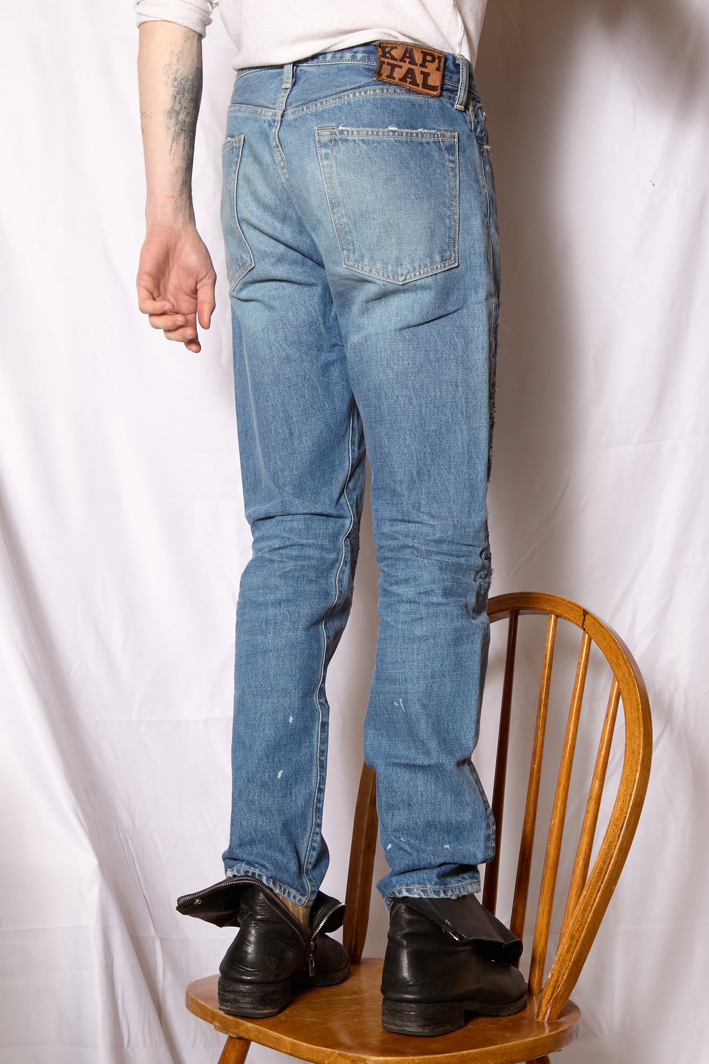 Kapital Cisco Scab Repair Stonewash Denim