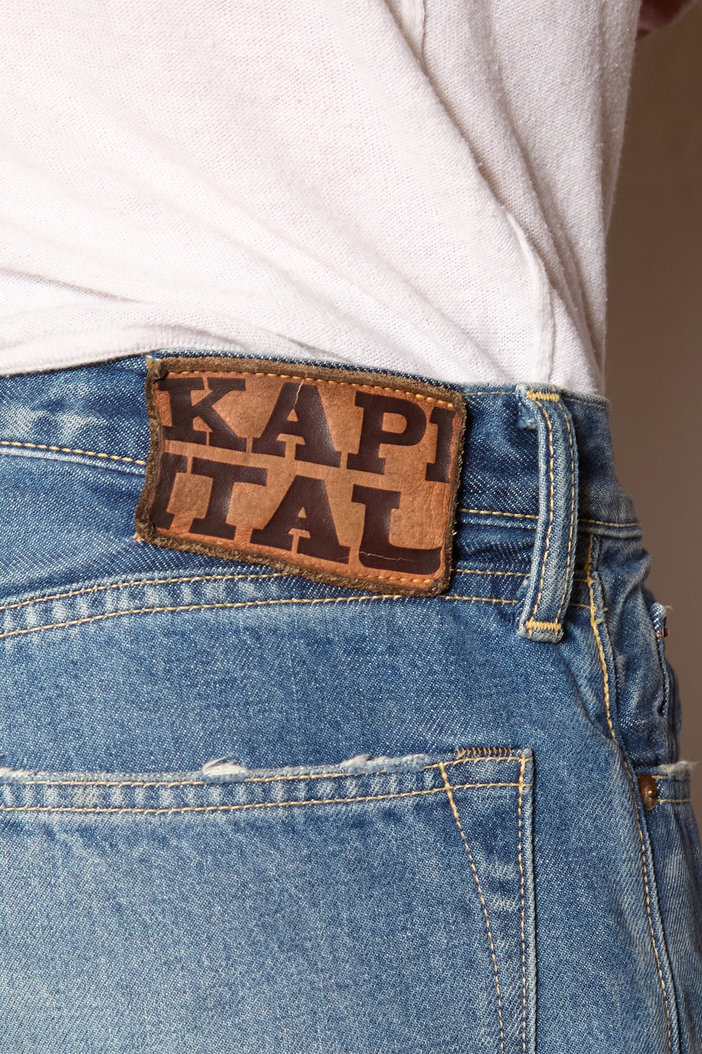 Kapital Cisco Scab Repair Stonewash Denim