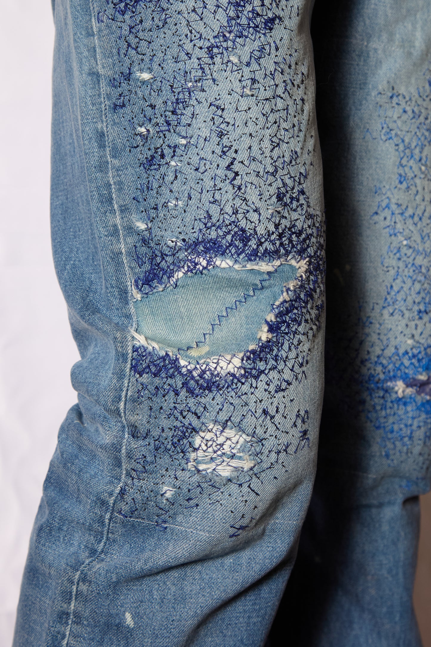 Kapital Cisco Scab Repair Stonewash Denim