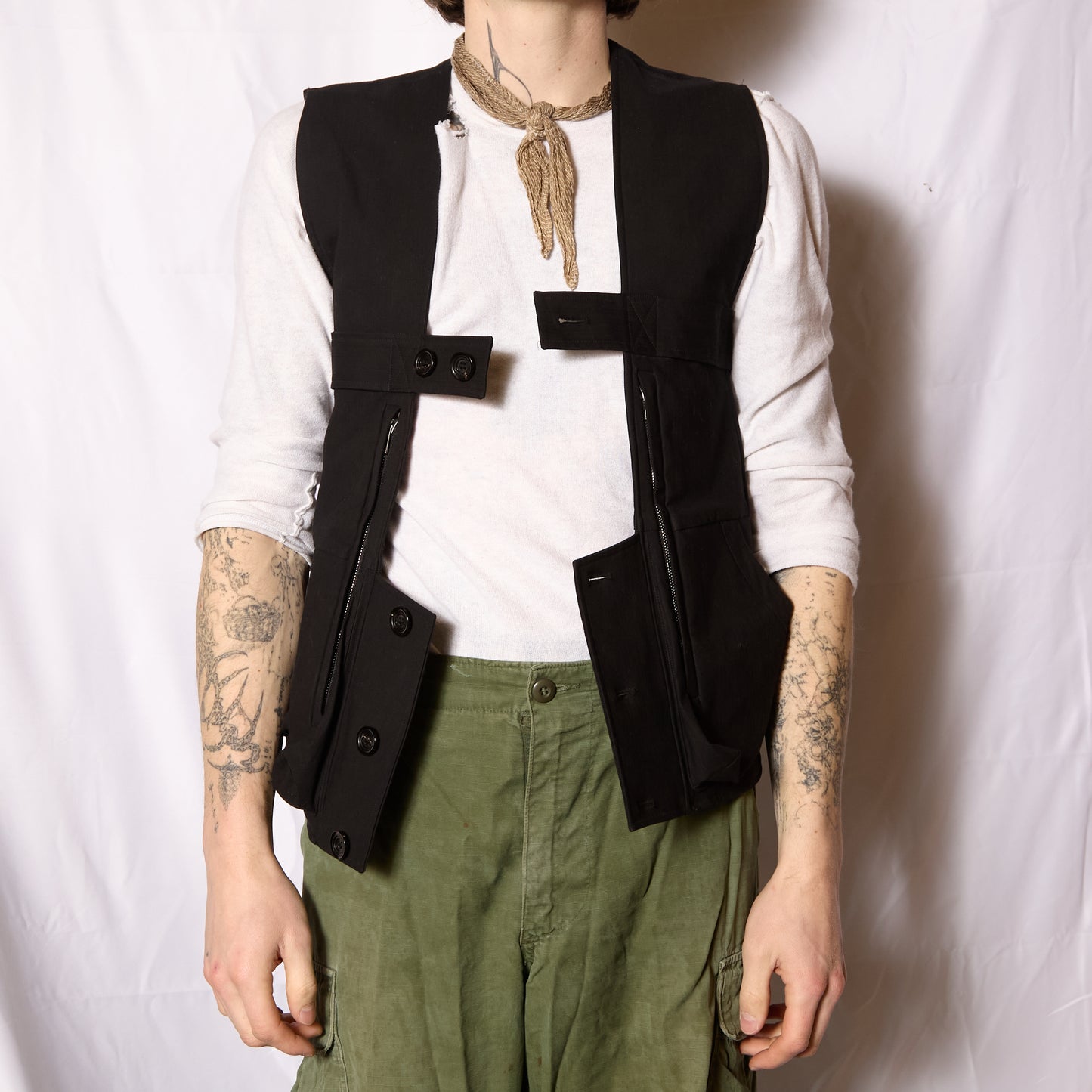 MORPHOSIS Japanese Dobby Cotton Hunting Vest Bag