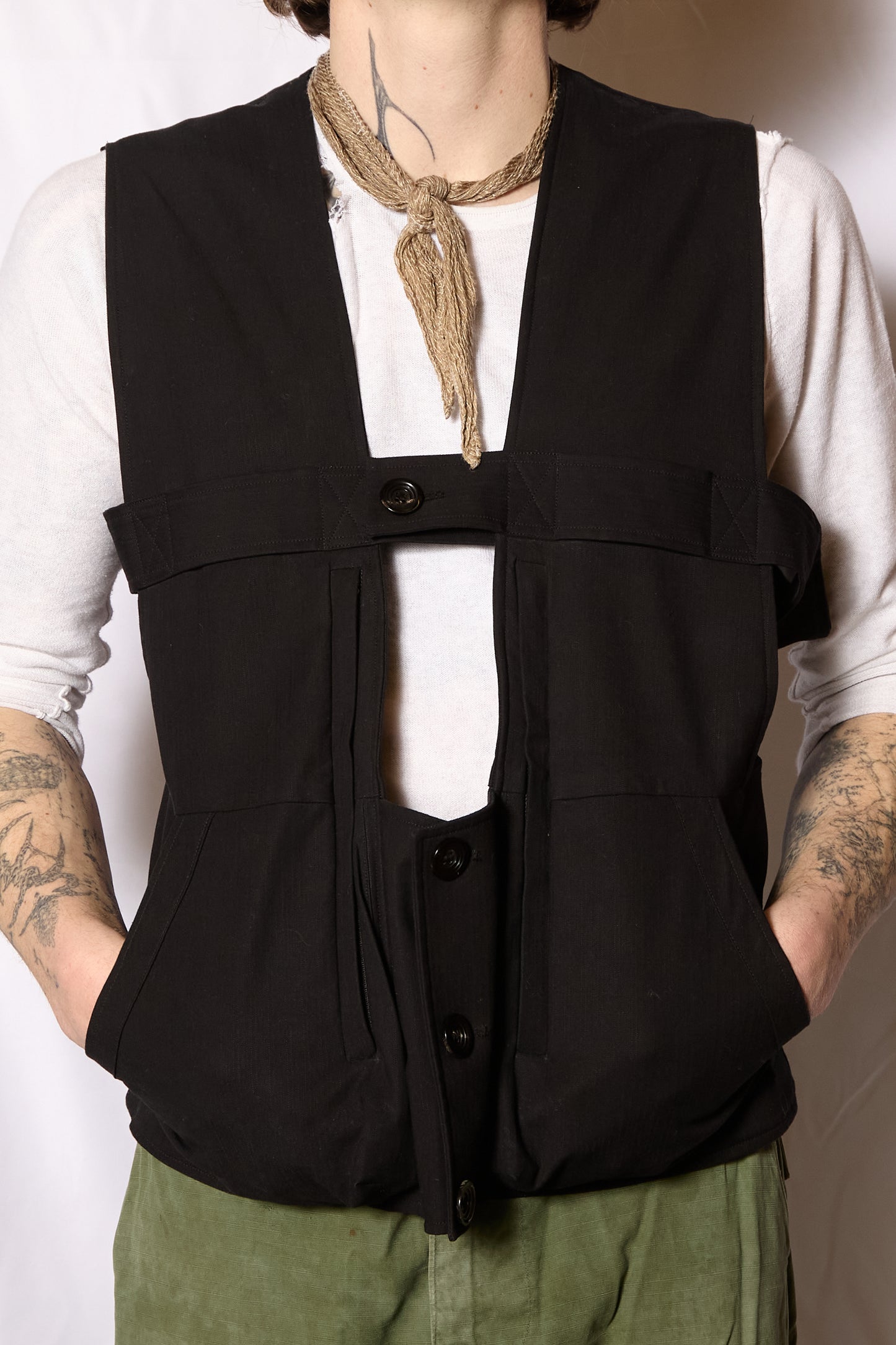 MORPHOSIS Japanese Dobby Cotton Hunting Vest Bag