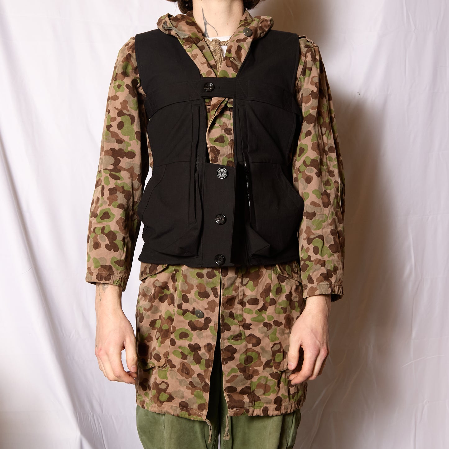 MORPHOSIS Japanese Dobby Cotton Hunting Vest Bag
