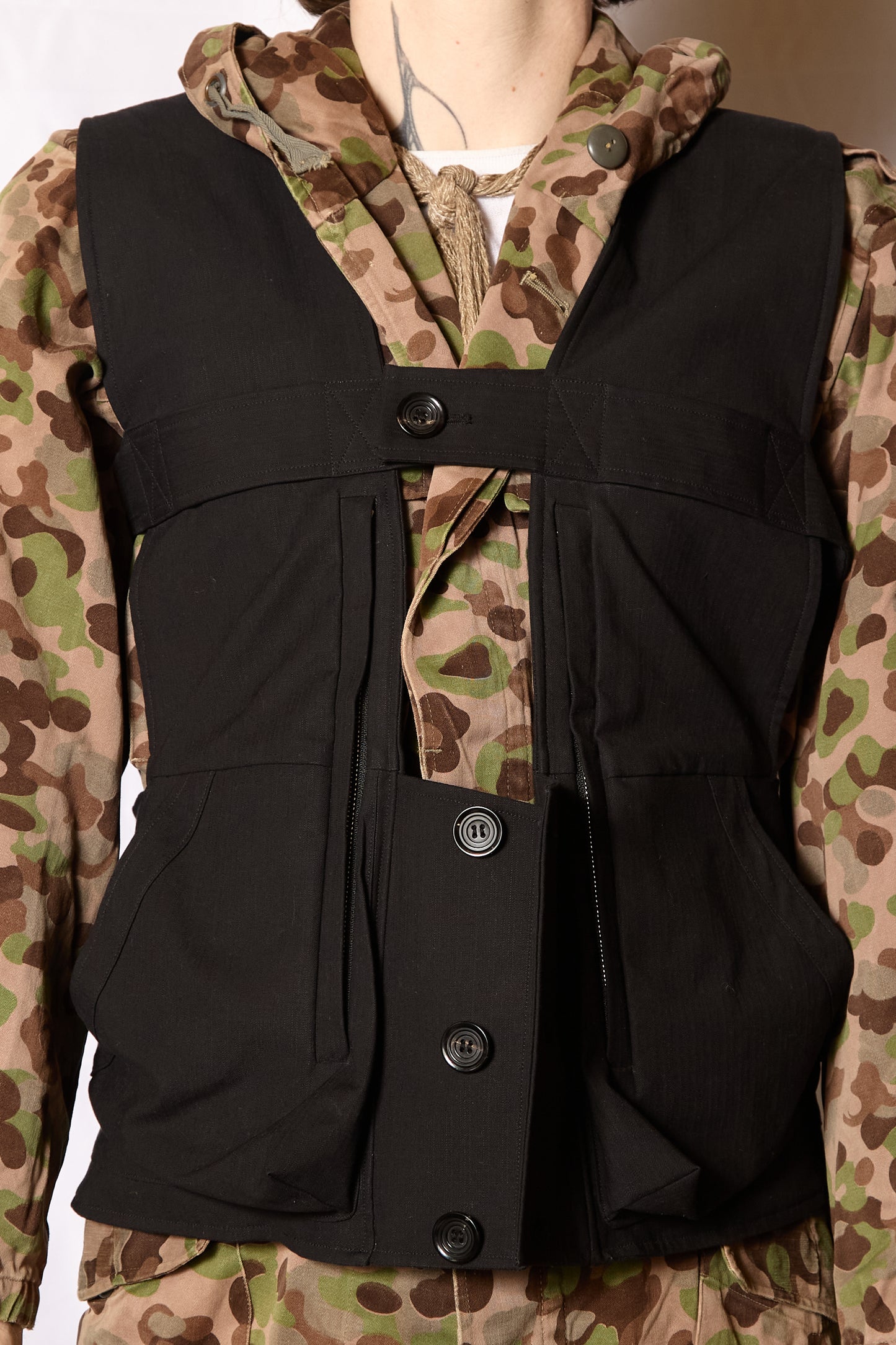MORPHOSIS Japanese Dobby Cotton Hunting Vest Bag