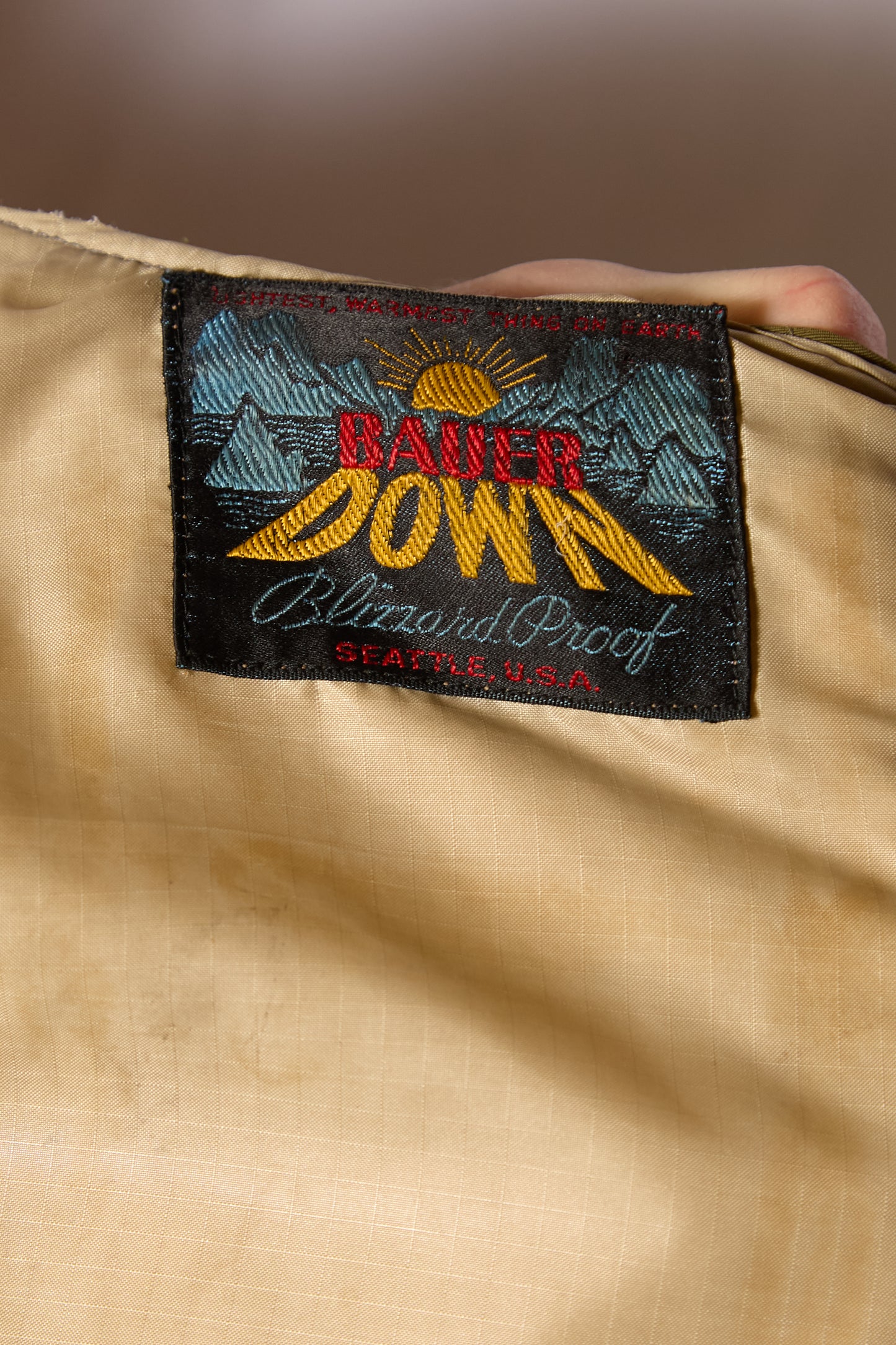 Rare 1950s Eddie Bauer Down Jacket "Bauerdown" Labelled