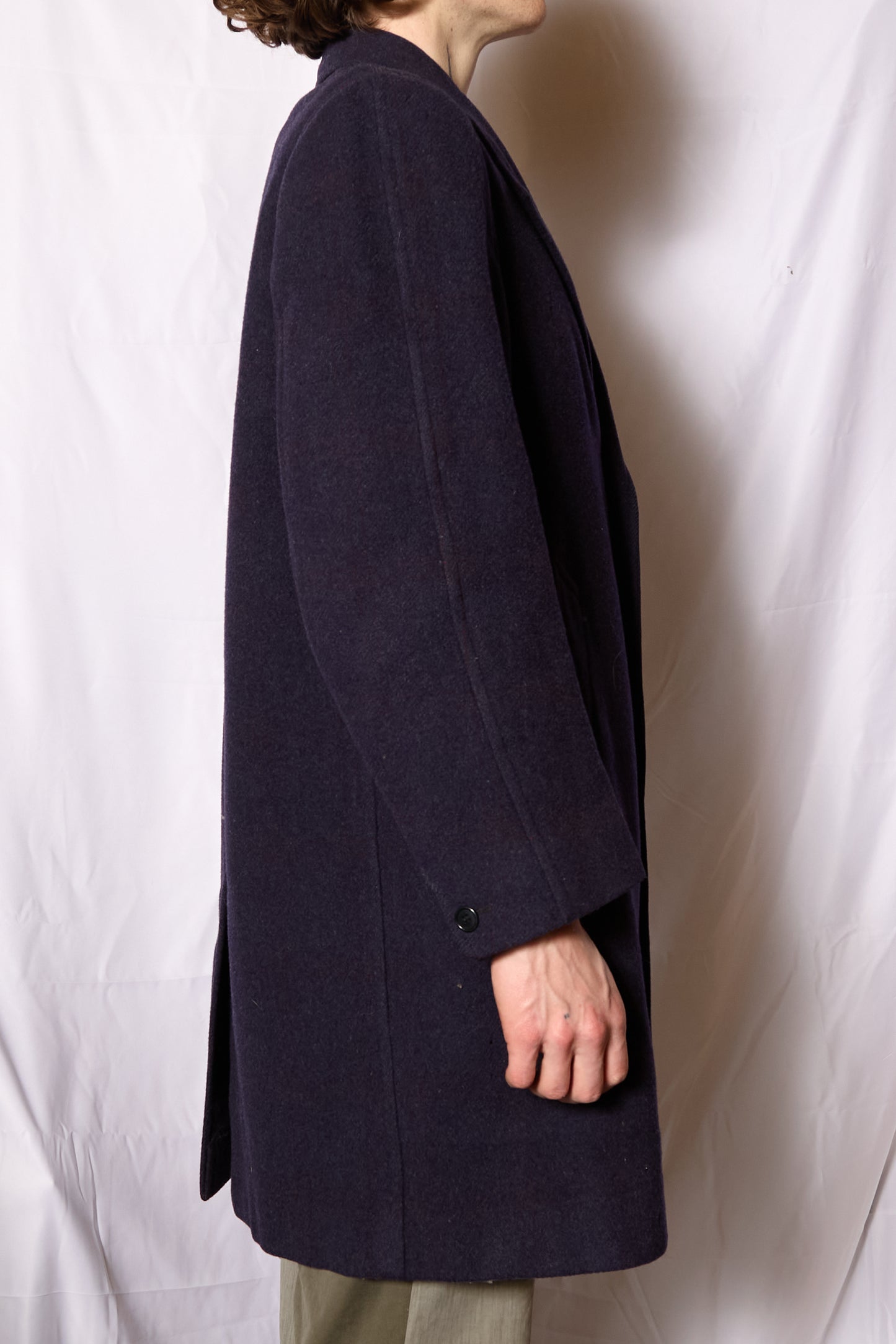 British CC41 1940s Utility Windowpane Overcoat By "Simpson" Piccadilly