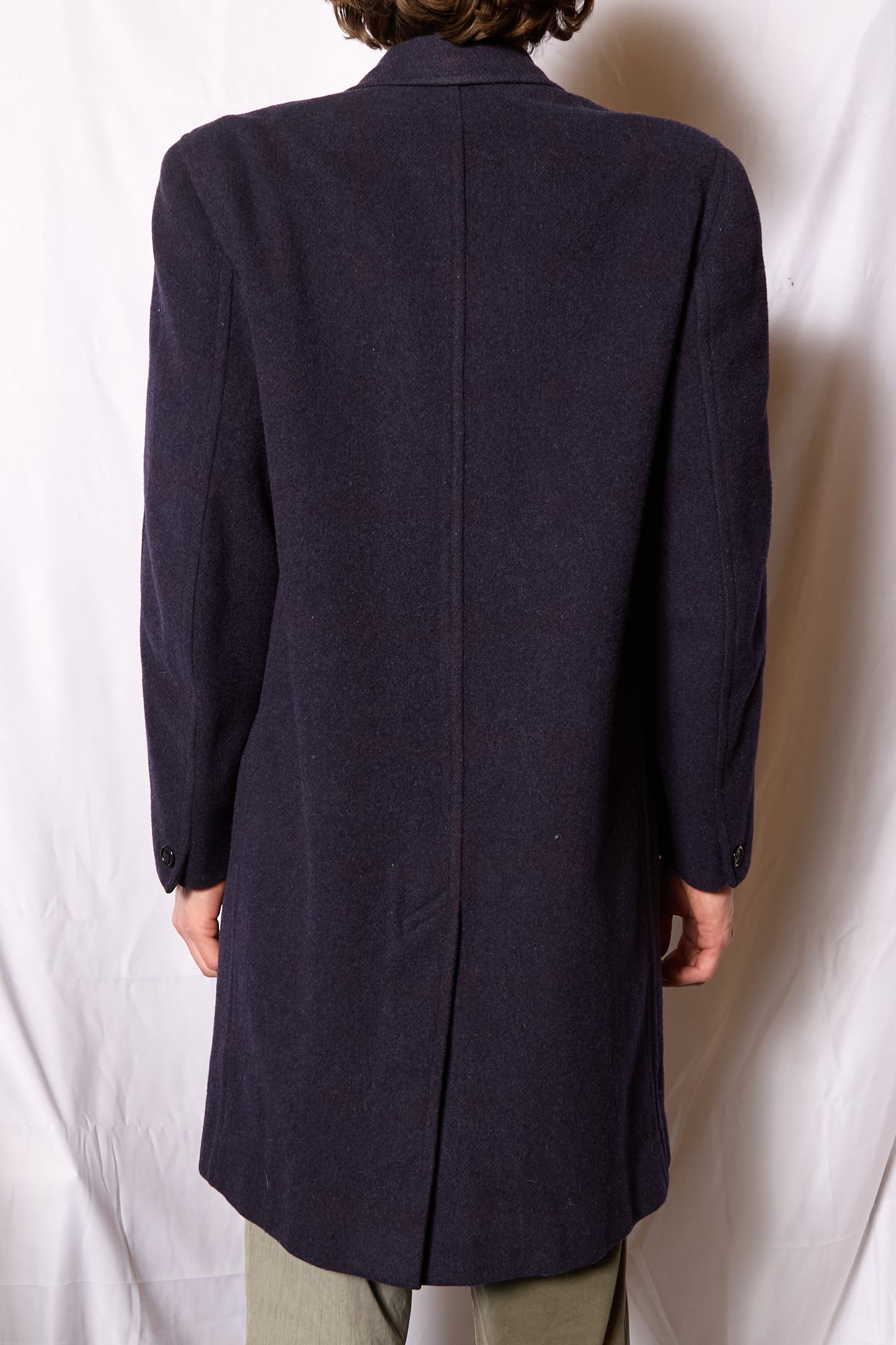 British CC41 1940s Utility Windowpane Overcoat By "Simpson" Piccadilly