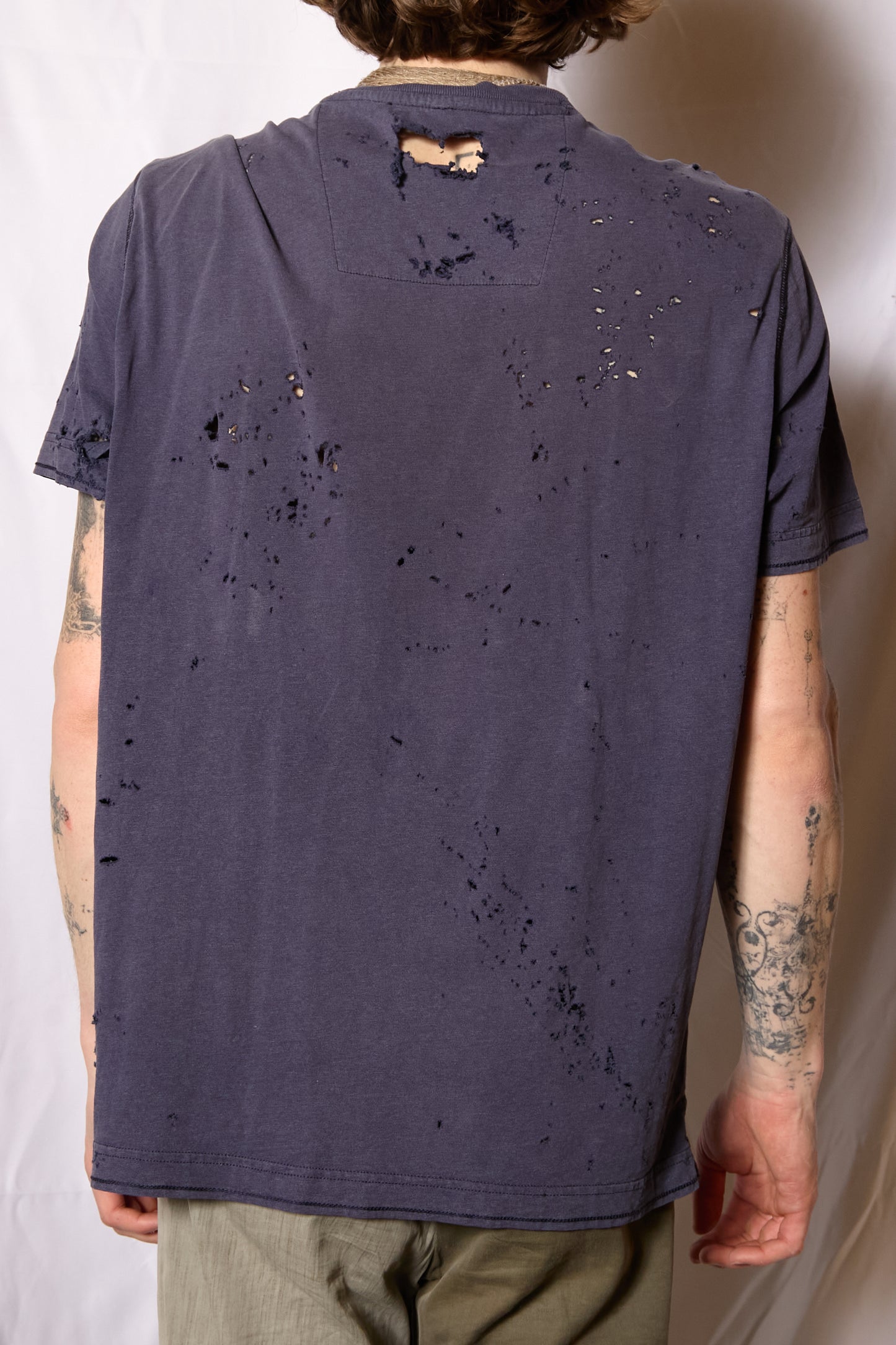 Thrashed Heavy Weight Cotton Faded T Shirt