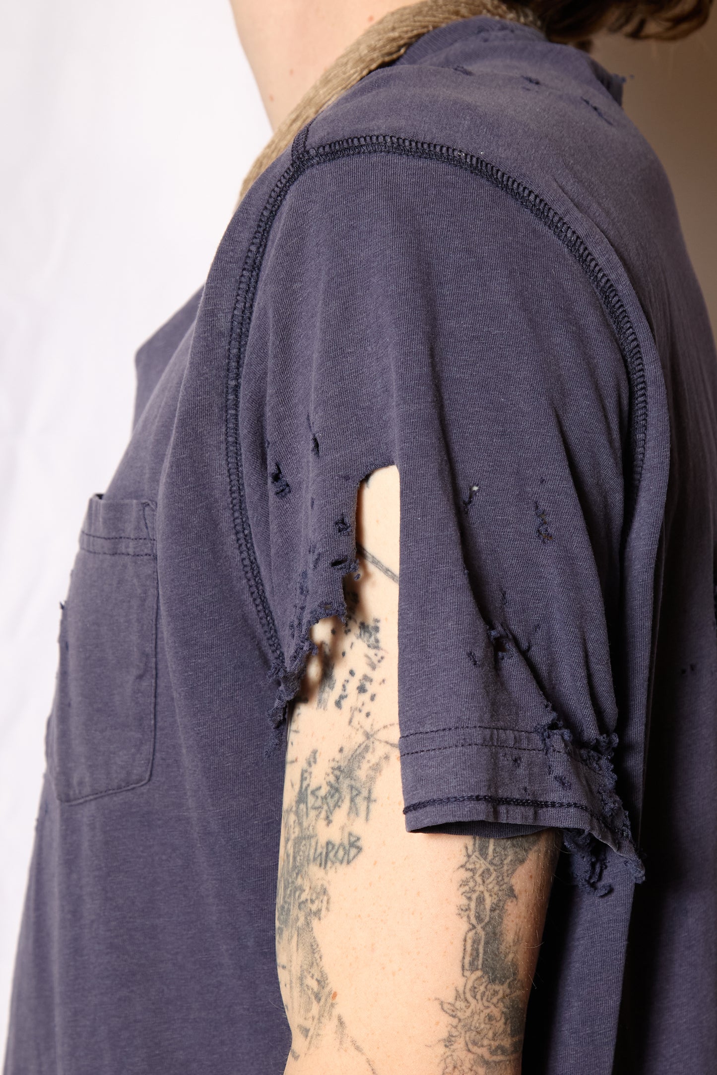 Thrashed Heavy Weight Cotton Faded T Shirt