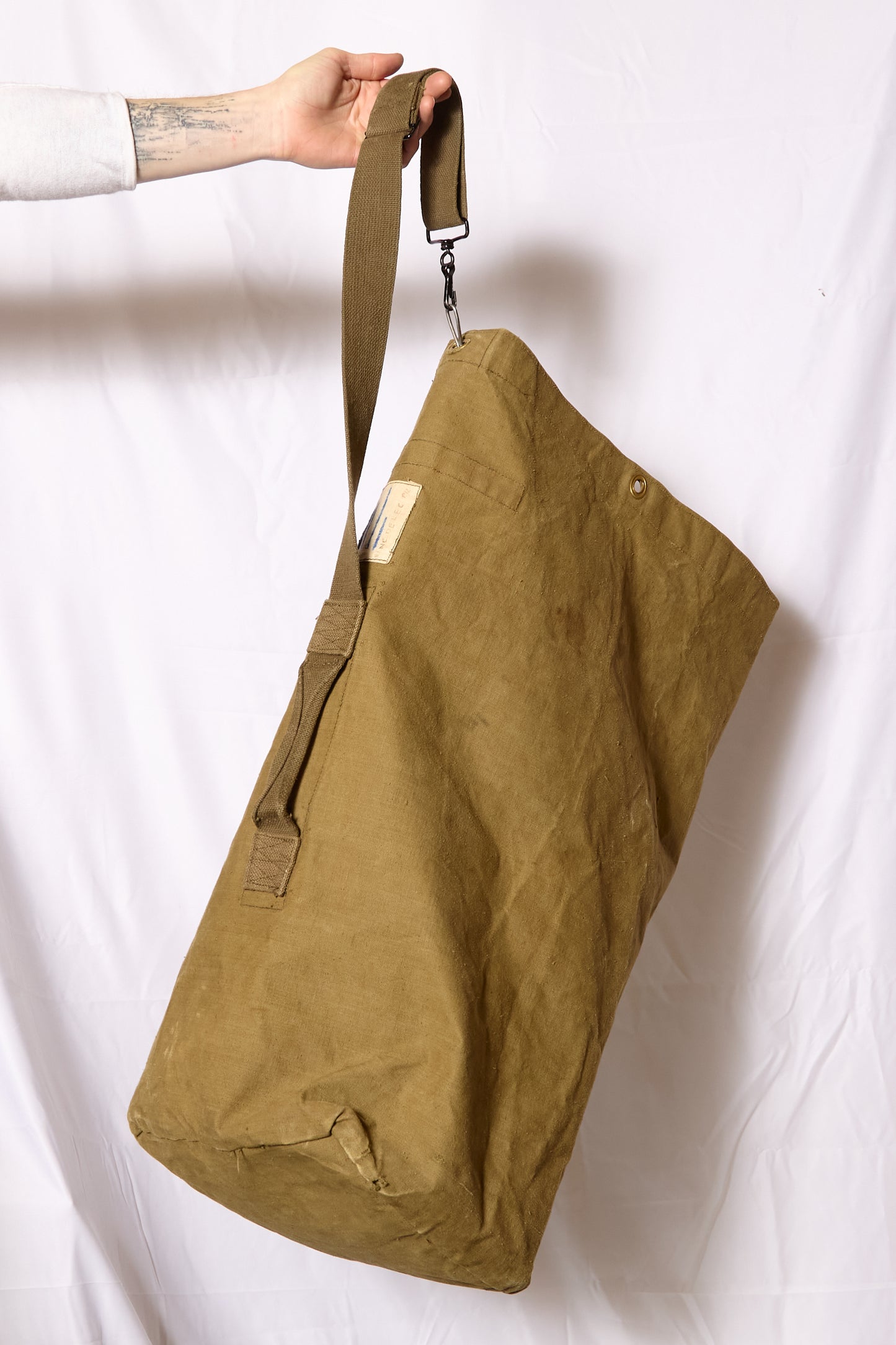 French 1970s Kit Bag Heavy Canvas Cotton