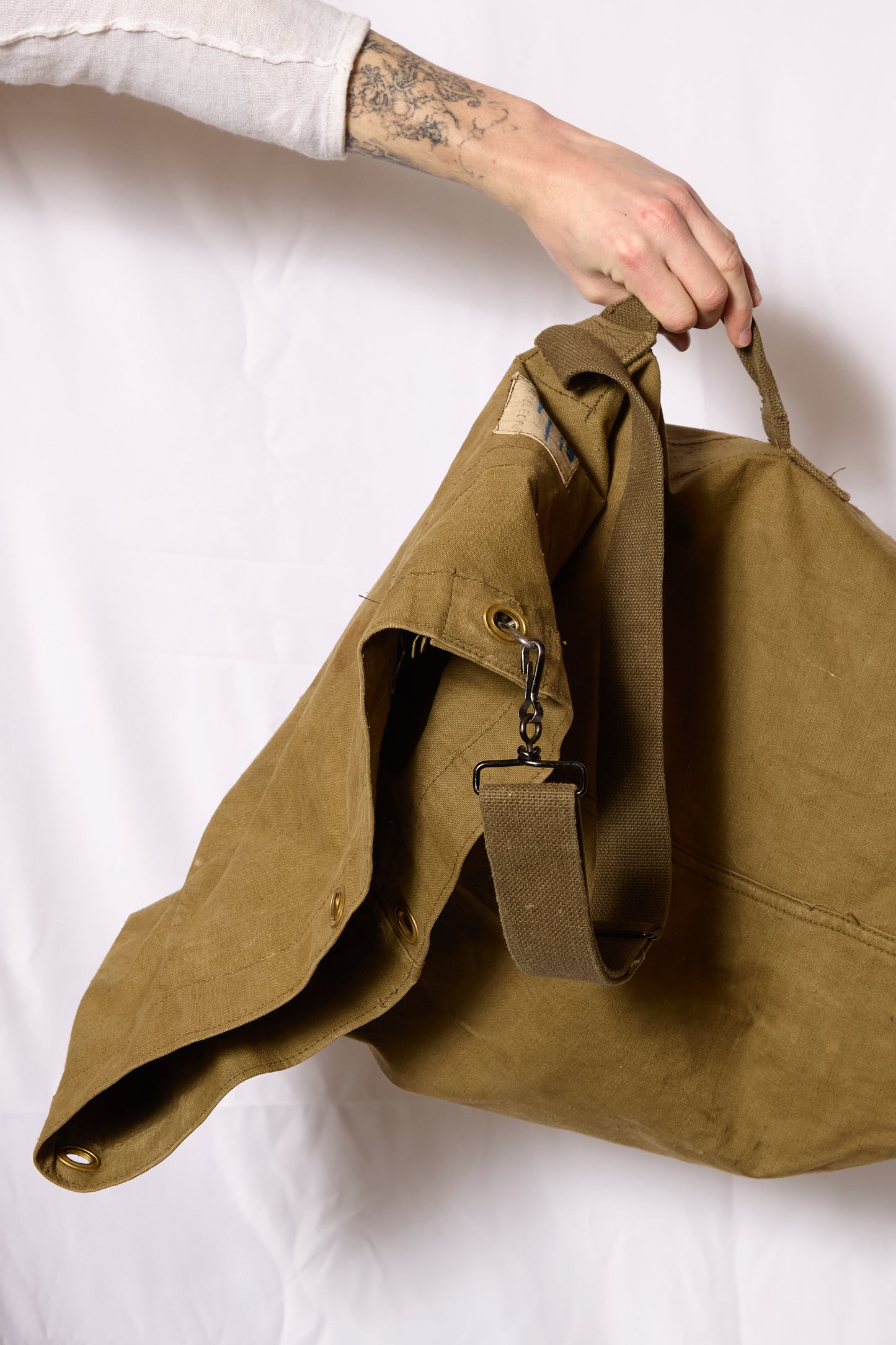 French 1970s Kit Bag Heavy Canvas Cotton