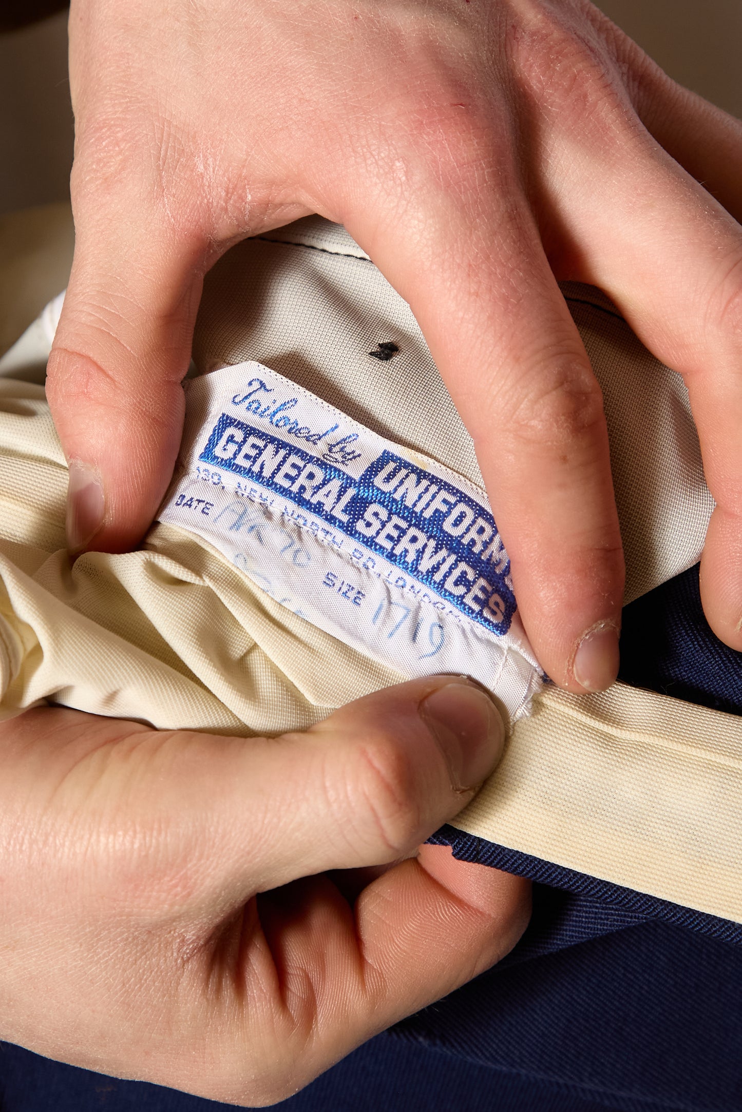Dated 1974 British Royal Navy Officers Trousers Tailor Made By "Uniform General Services"