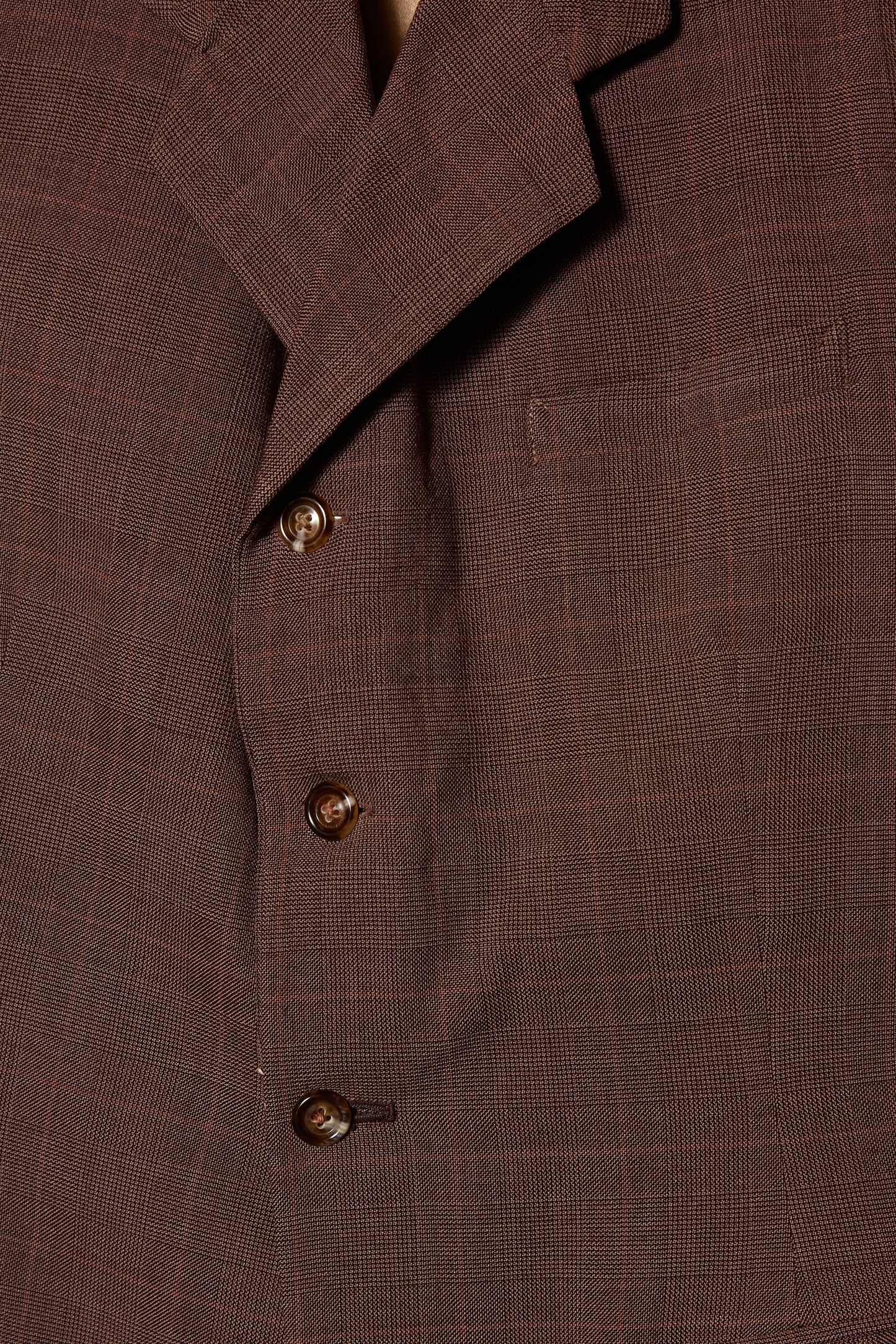 British 1940s Four Button Single Breasted Windowpane Blazer By "Hipps" Tailor