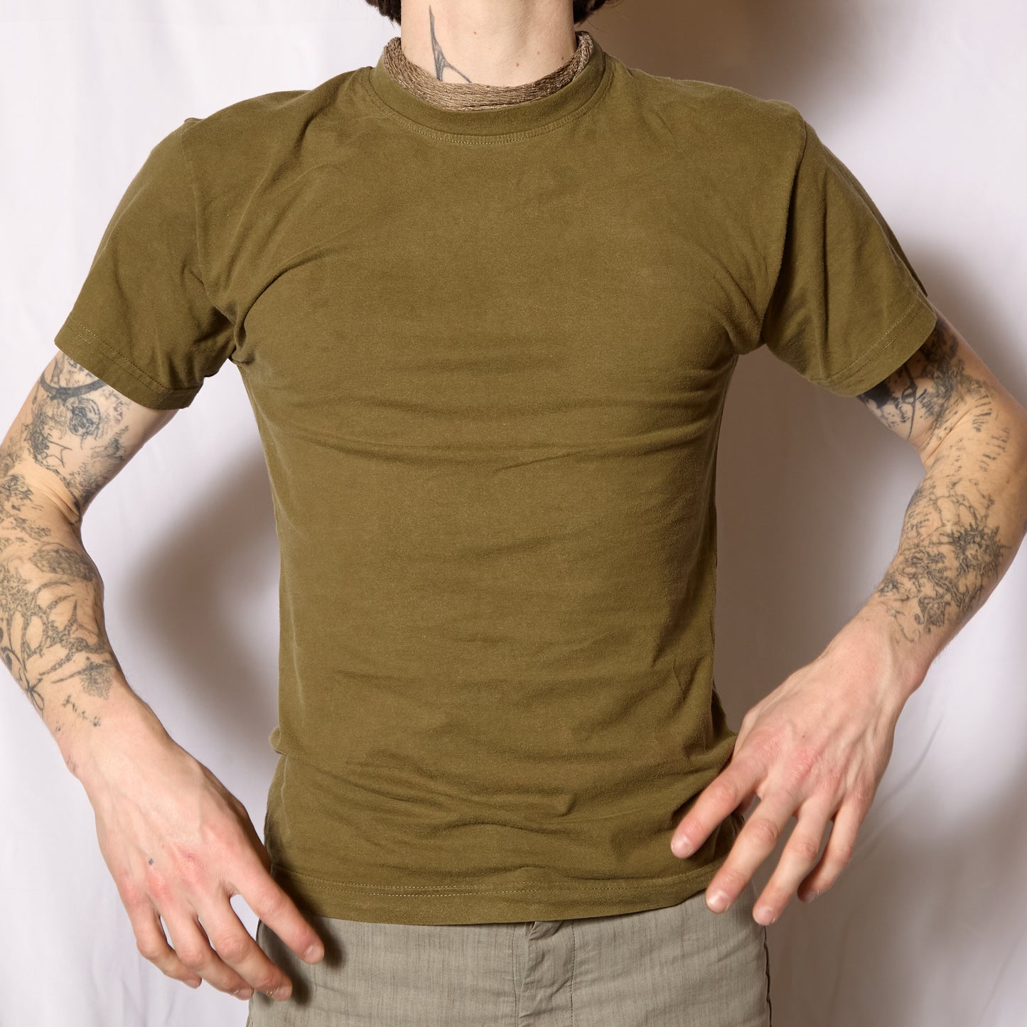 Faded 1970s Army Training T Shirt (100% Cotton)