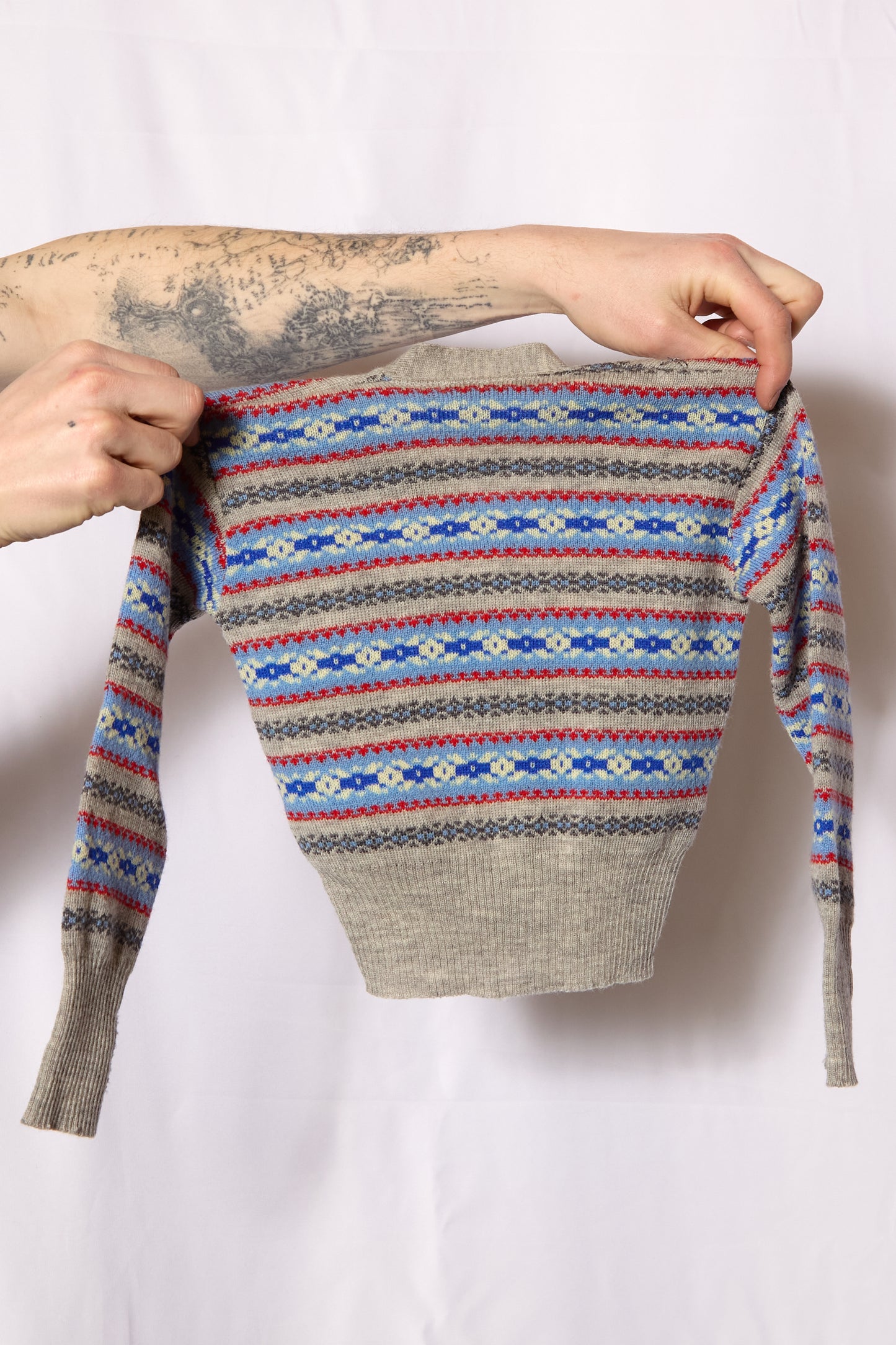 British 1940s NOS Children's Fair Isle Cardigan By Peggy Pride