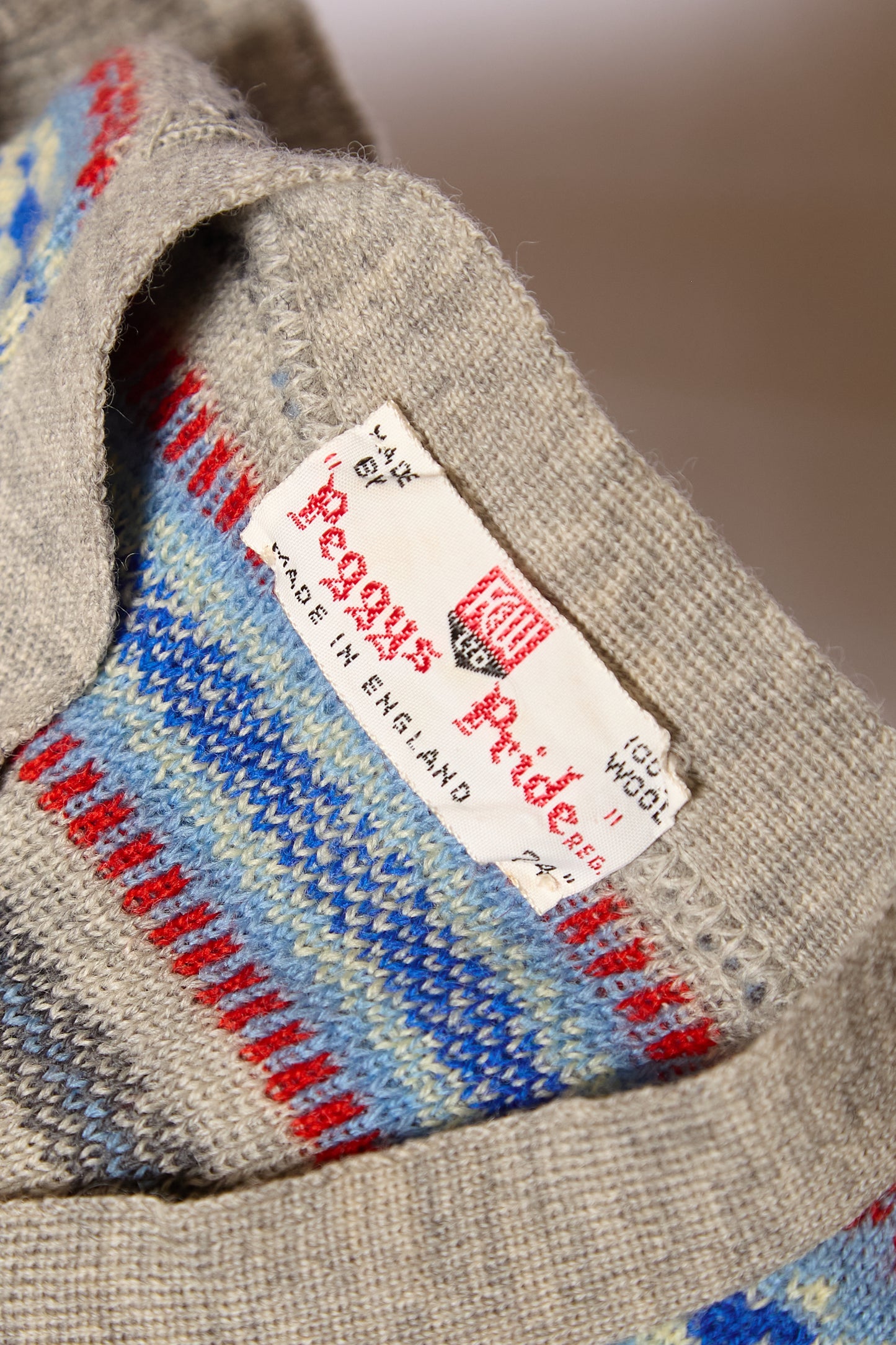British 1940s NOS Children's Fair Isle Cardigan By Peggy Pride