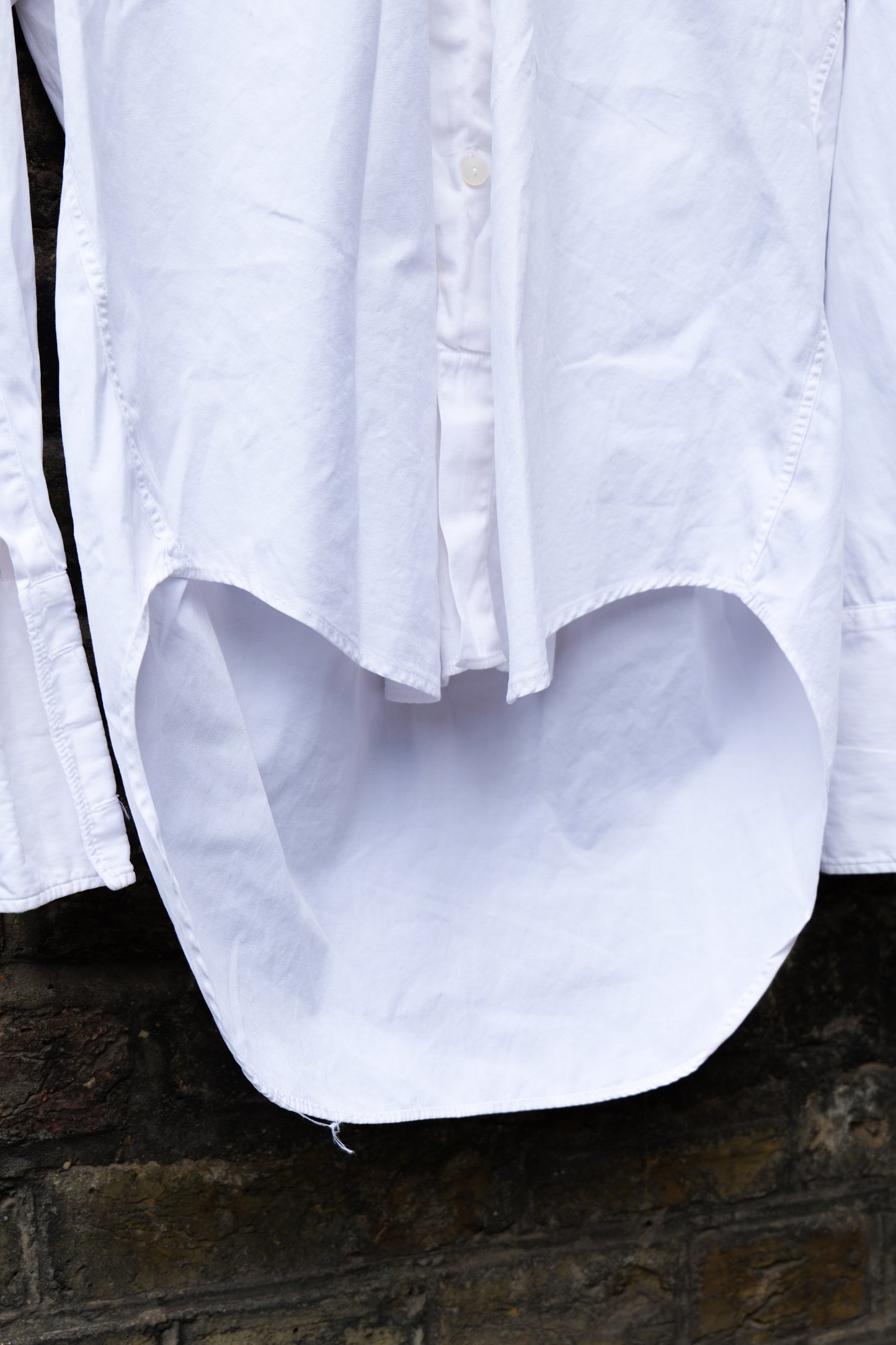 British Curved Hem Tail 1940s Shirt By Hope Brothers