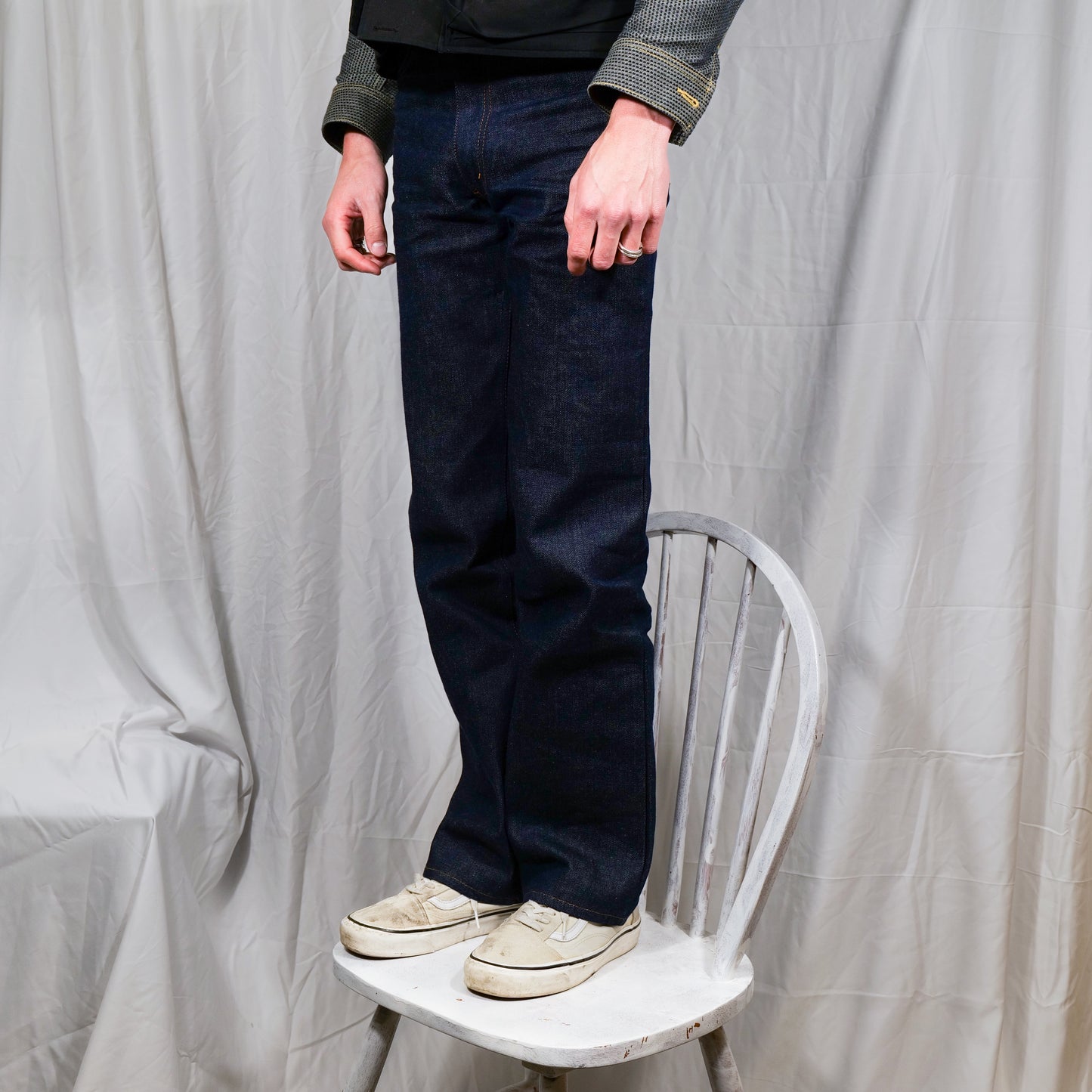 NOS British 1970s Workwear Indigo Denim Jeans With Talon Zipper