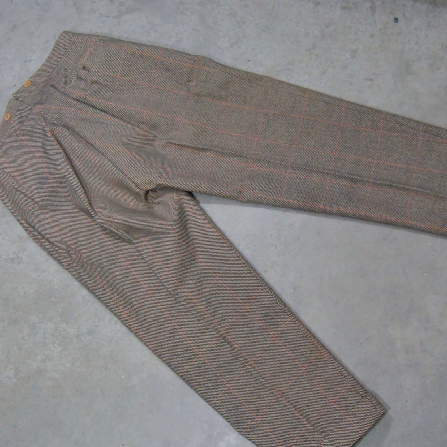 British 1930s Windowpane Three Piece Suit
