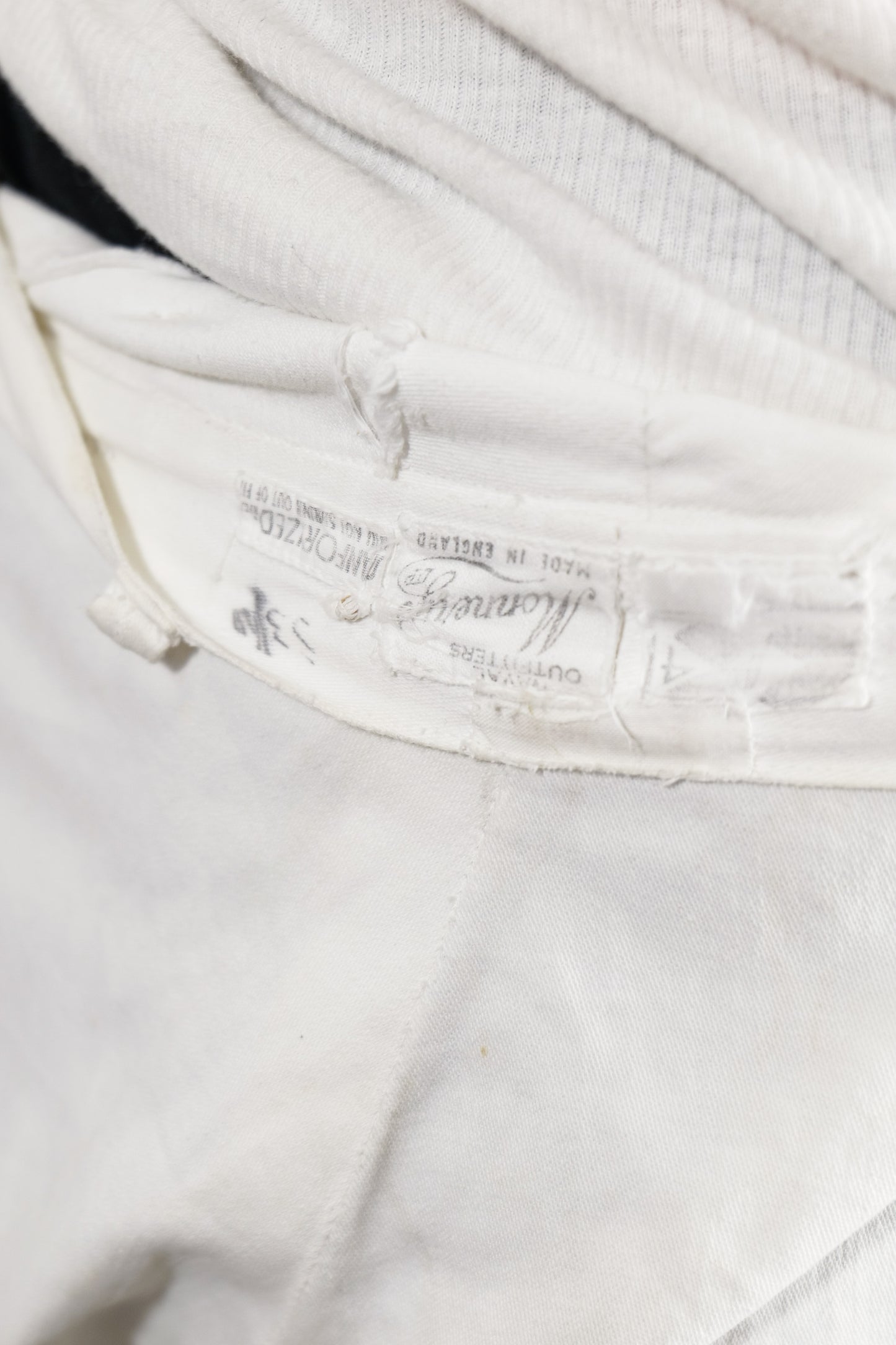 CC41 British Naval Trousers In White Drill Cotton