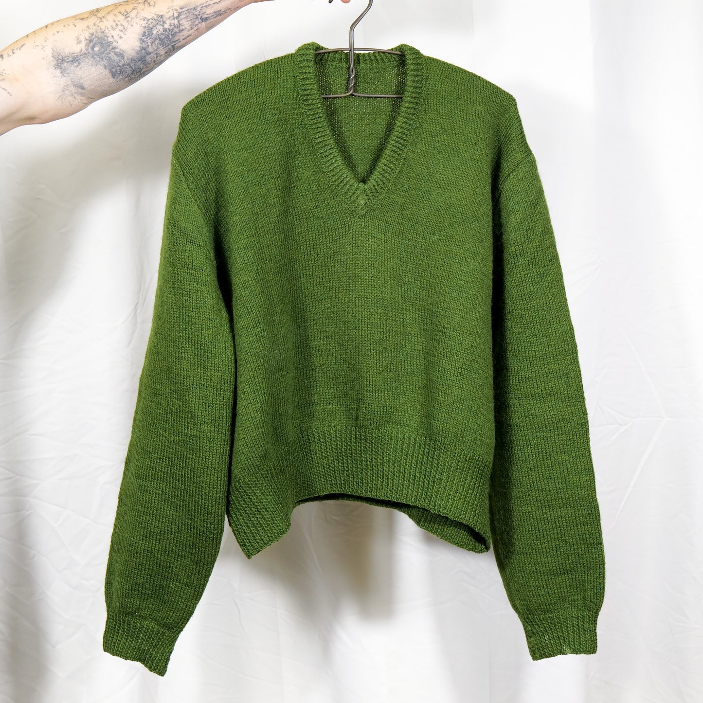 European 1930s Hand Knit Heavy Woolen Jumper
