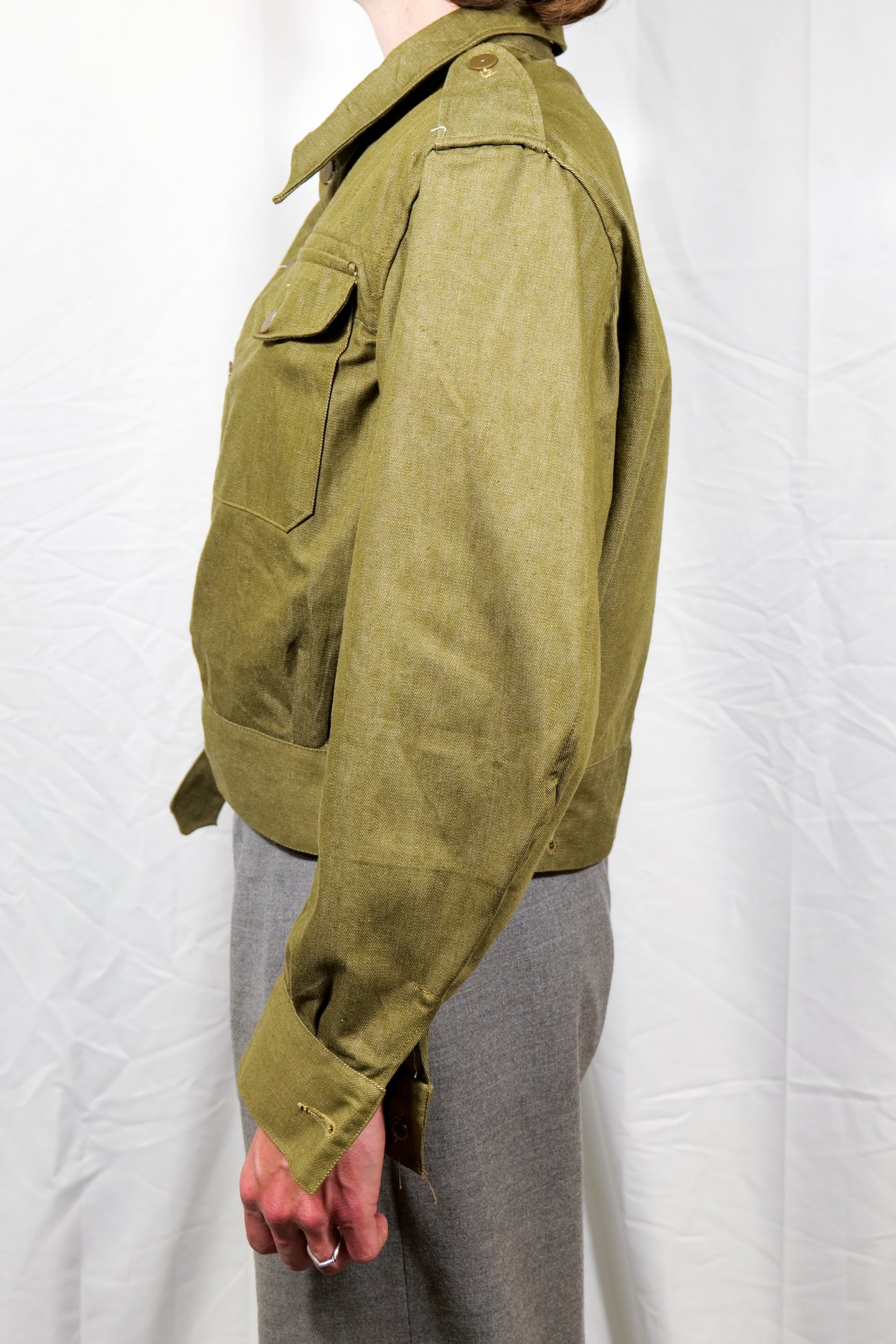 NOS Post WW2 Dated 1952 British Army Overalls Denim Blouse Jacket