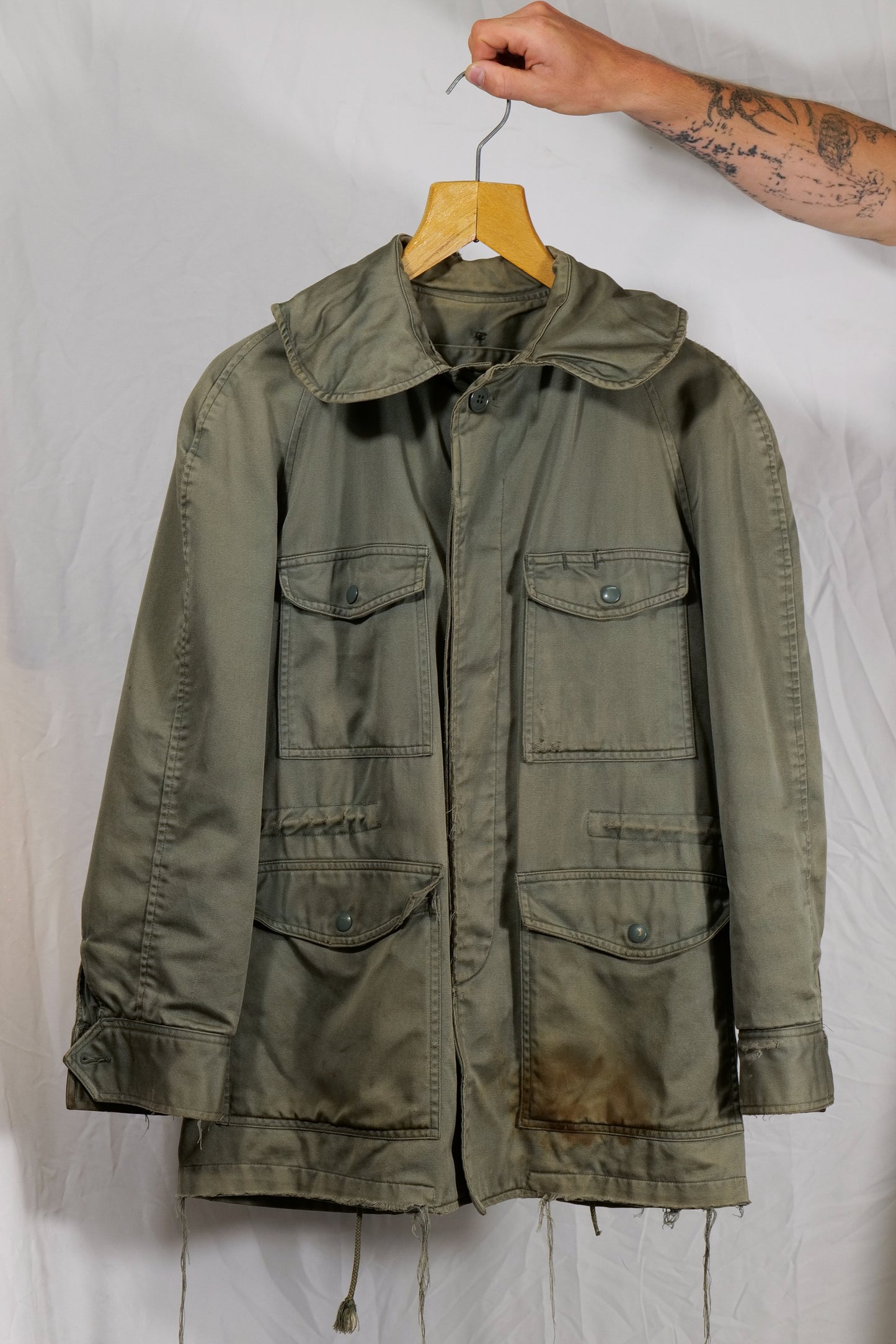 Rust Thrasher USAF 1950s Og107 Cotton Sateen Hooded Jacket