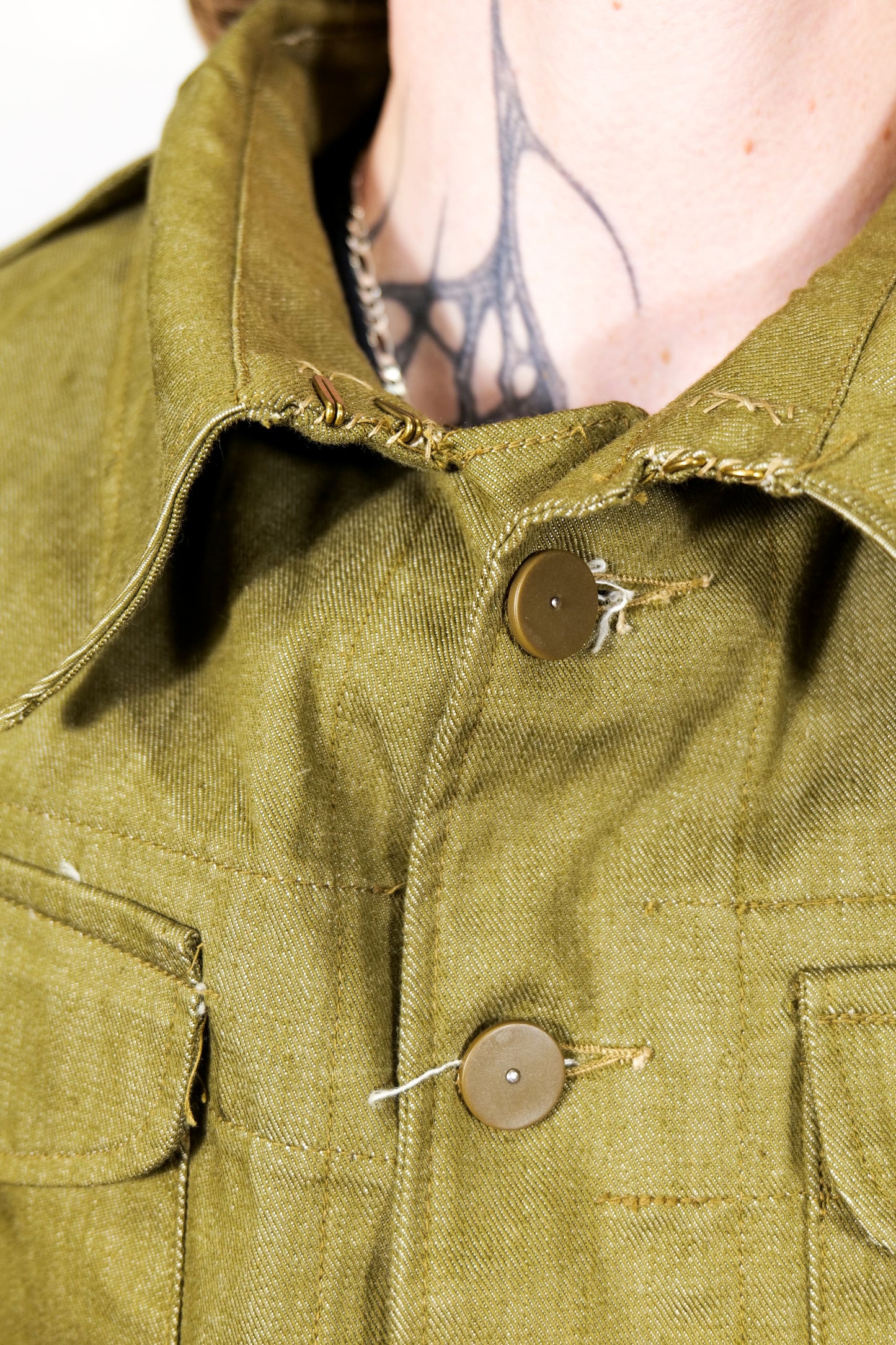 NOS Post WW2 Dated 1952 British Army Overalls Denim Blouse Jacket