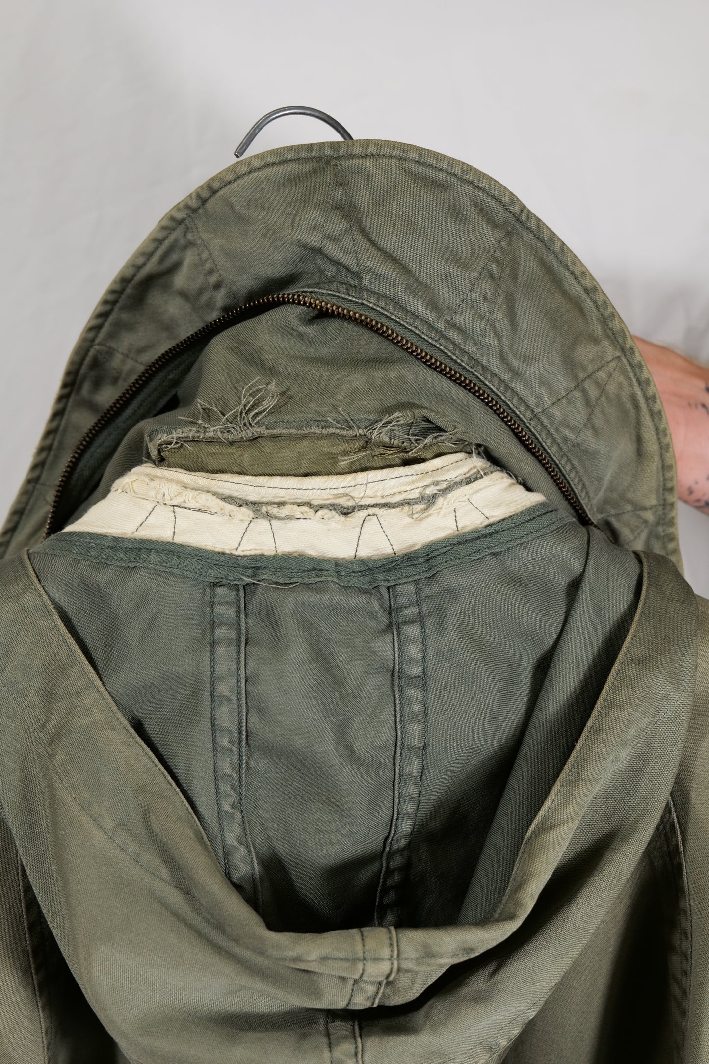 Rust Thrasher USAF 1950s Og107 Cotton Sateen Hooded Jacket