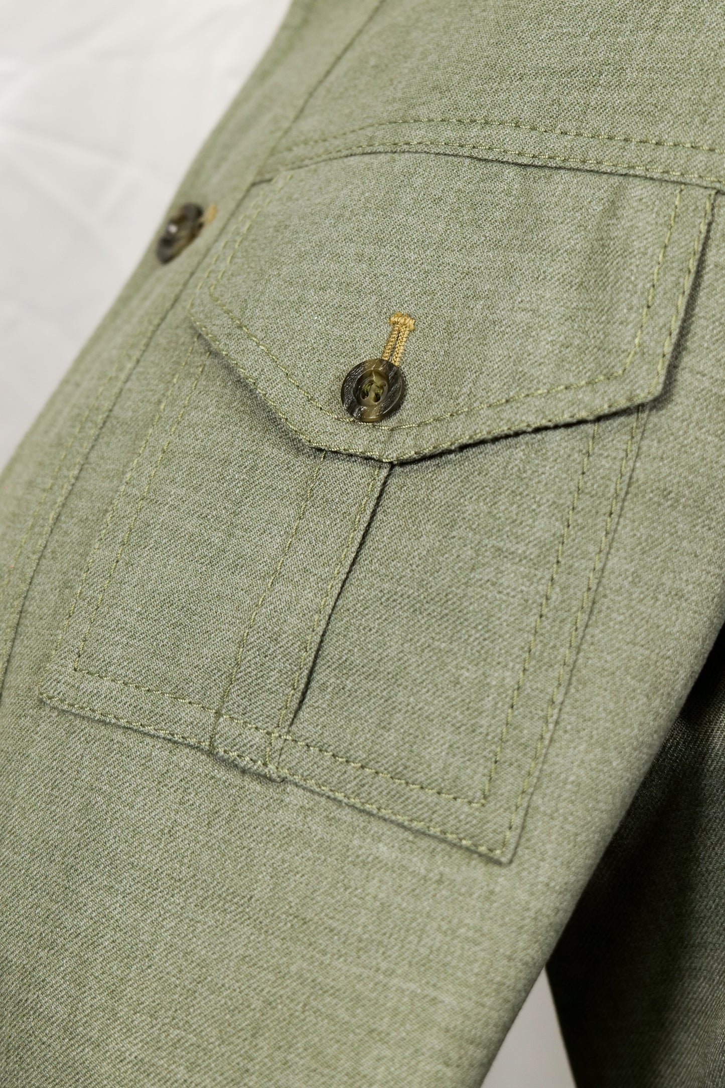 Made In USA 1970s Dagger Collar & Flared Trousers Suit Set