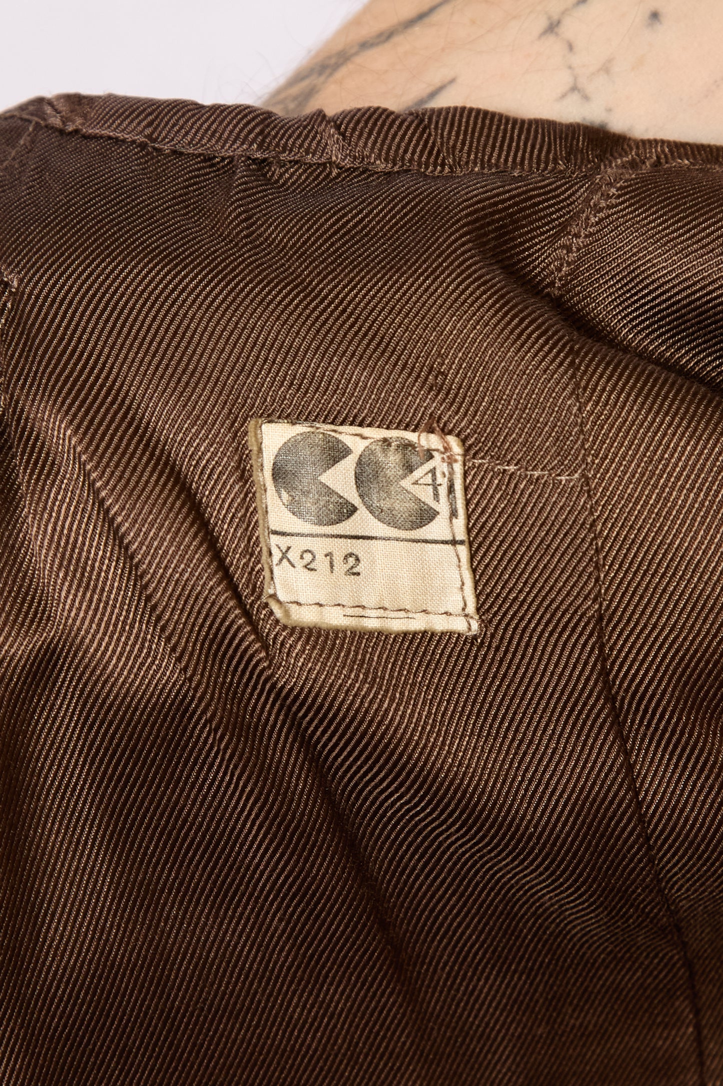CC41 1940s Windowpane Single Breasted Overcoat