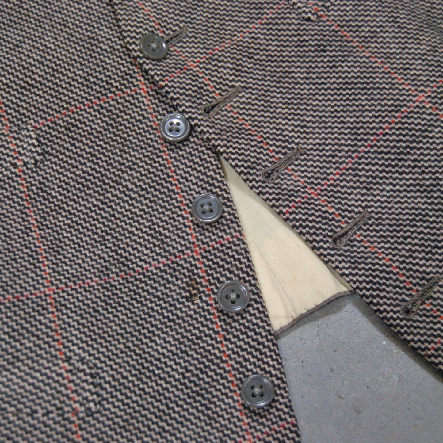British 1930s Windowpane Three Piece Suit