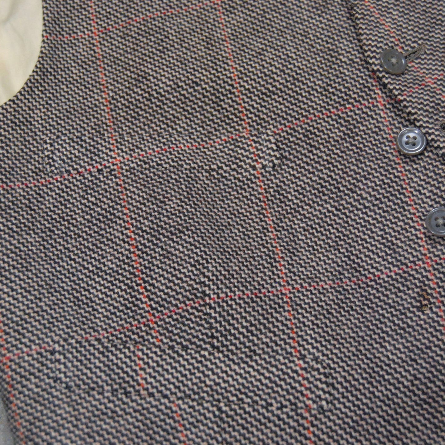 British 1930s Windowpane Three Piece Suit