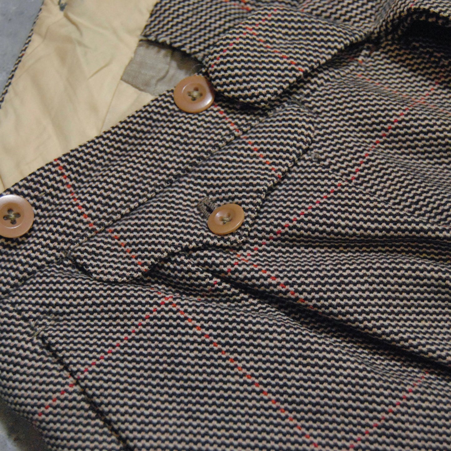 British 1930s Windowpane Three Piece Suit