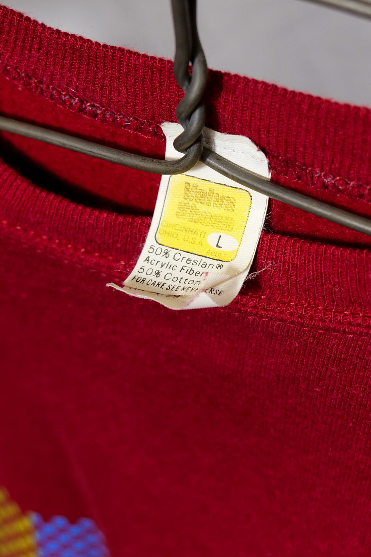 Made In USA 1970s Velva Sheen Raglan Crewneck