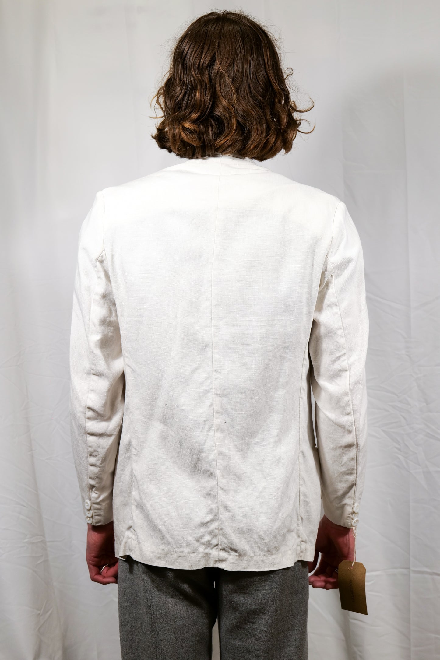 Irish Linen 1950s Summer Shawl Collar Jacket