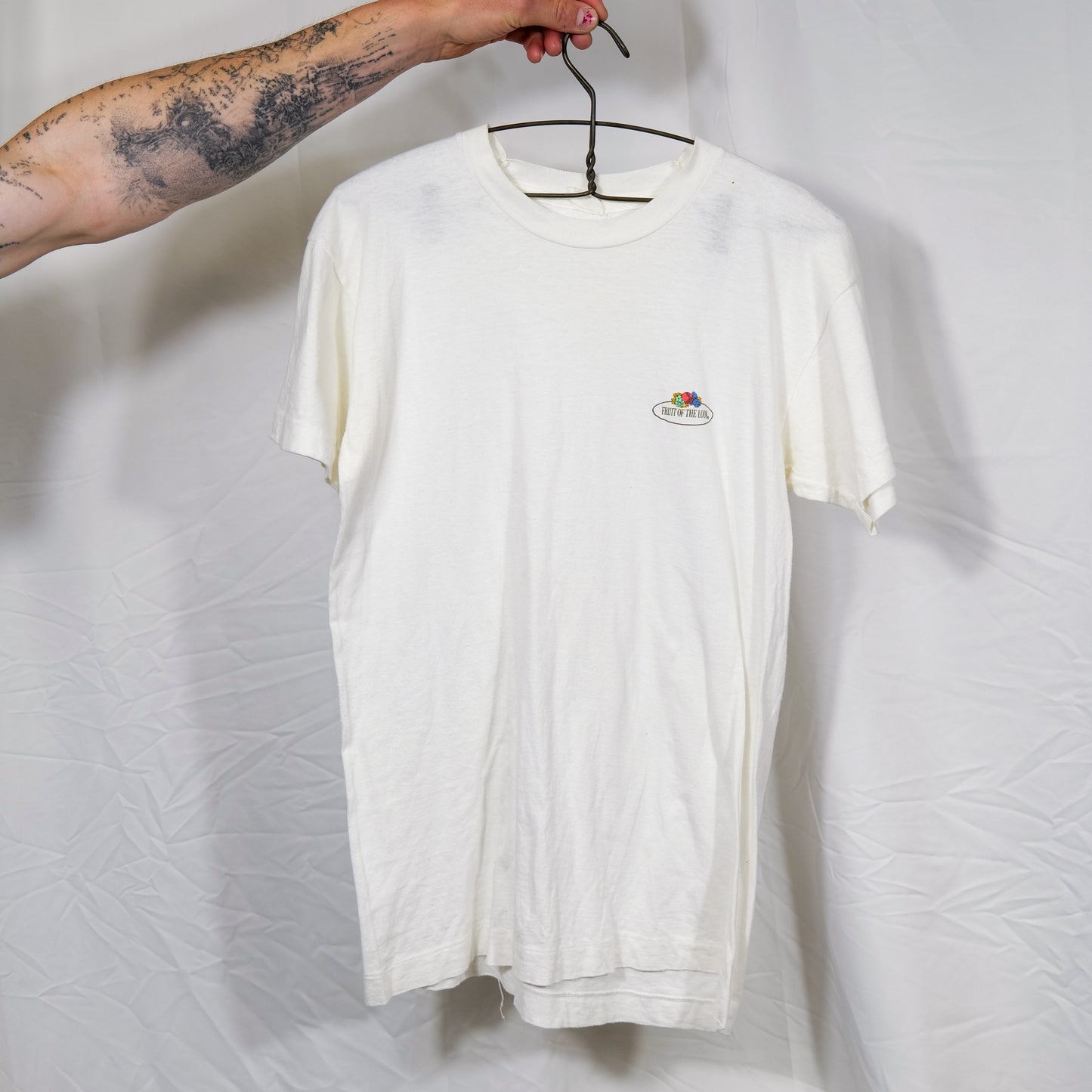 1990s Fruit Of The Loom Logo Blank Single Stitch T