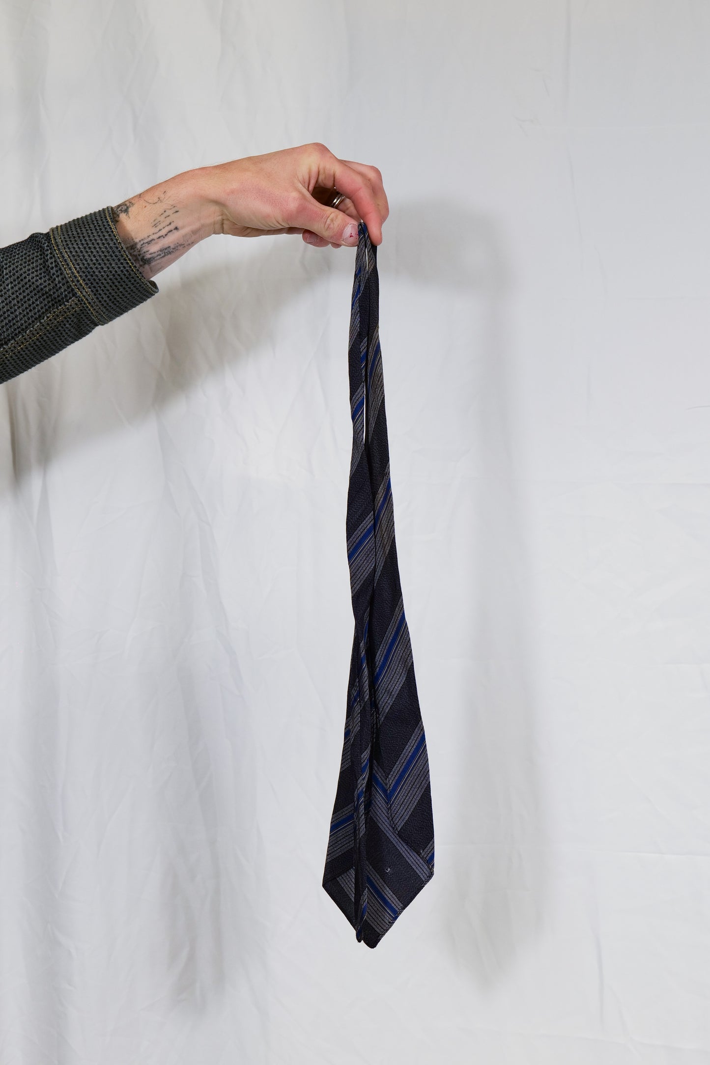 French 1930s 1940s Rayon Tie