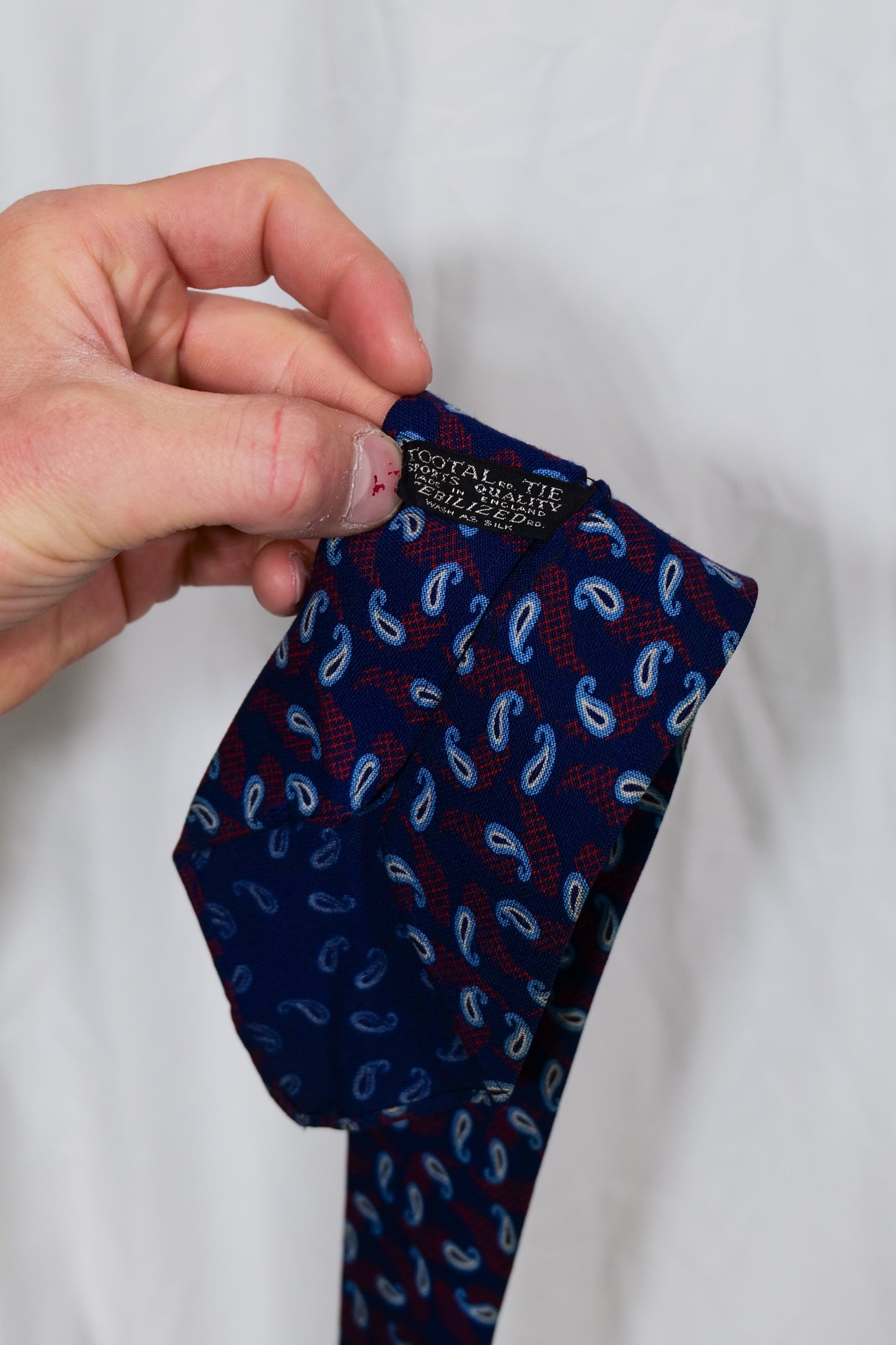 British 1940s Paisley Tie By “Tootal” Sports Quality Label
