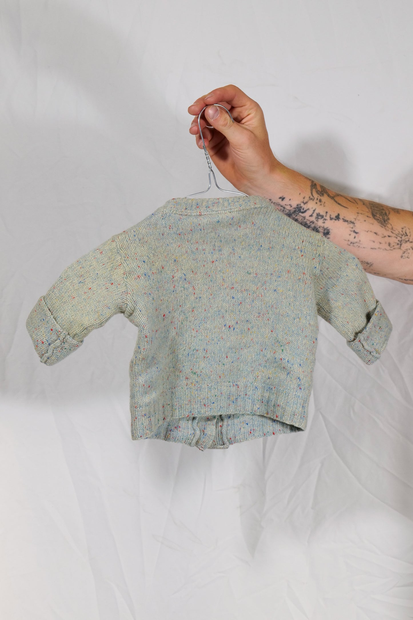 Kids 1940s Rainbow Fleck All Wool Knitted Jumper