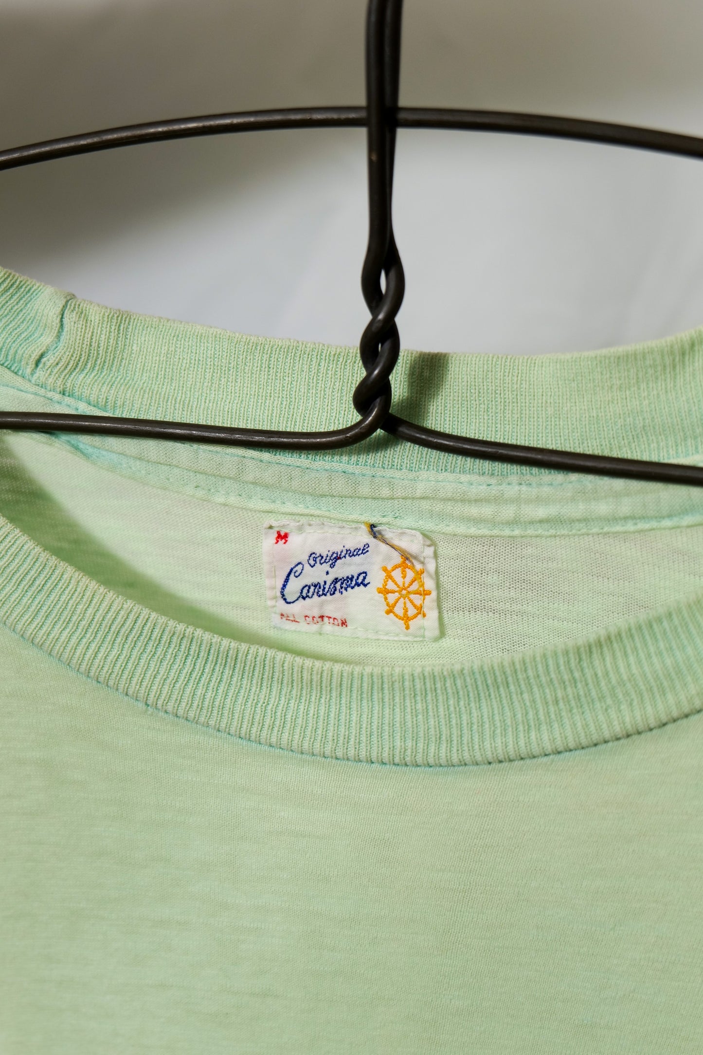 1960s Pastel Green/Lime Single Stitch Blank T Shirt